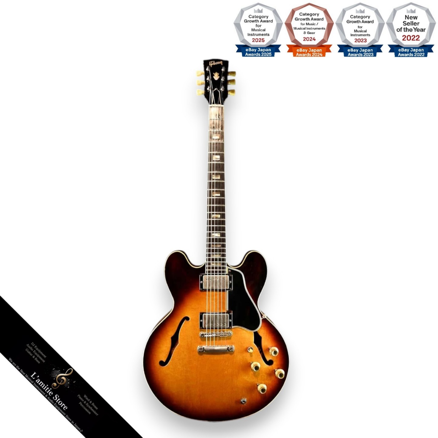 Gibson ES335TD Sunburst 1963 Vintage 3.77kg SemiHollow Electric Guitar