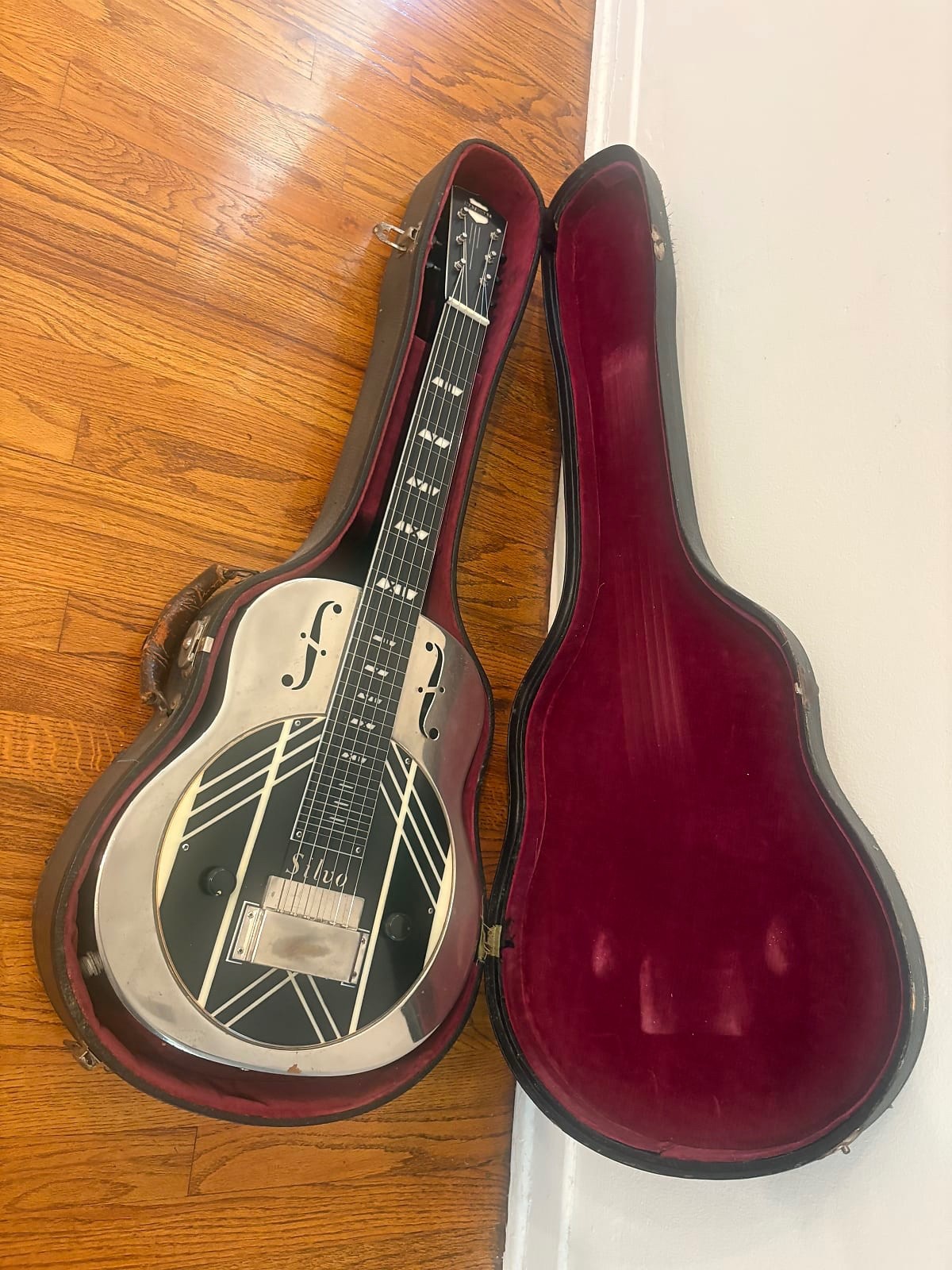 1930s National Silvo Electric Hawaiian Guitar – Lap Steel Art Deco Hollow Metal