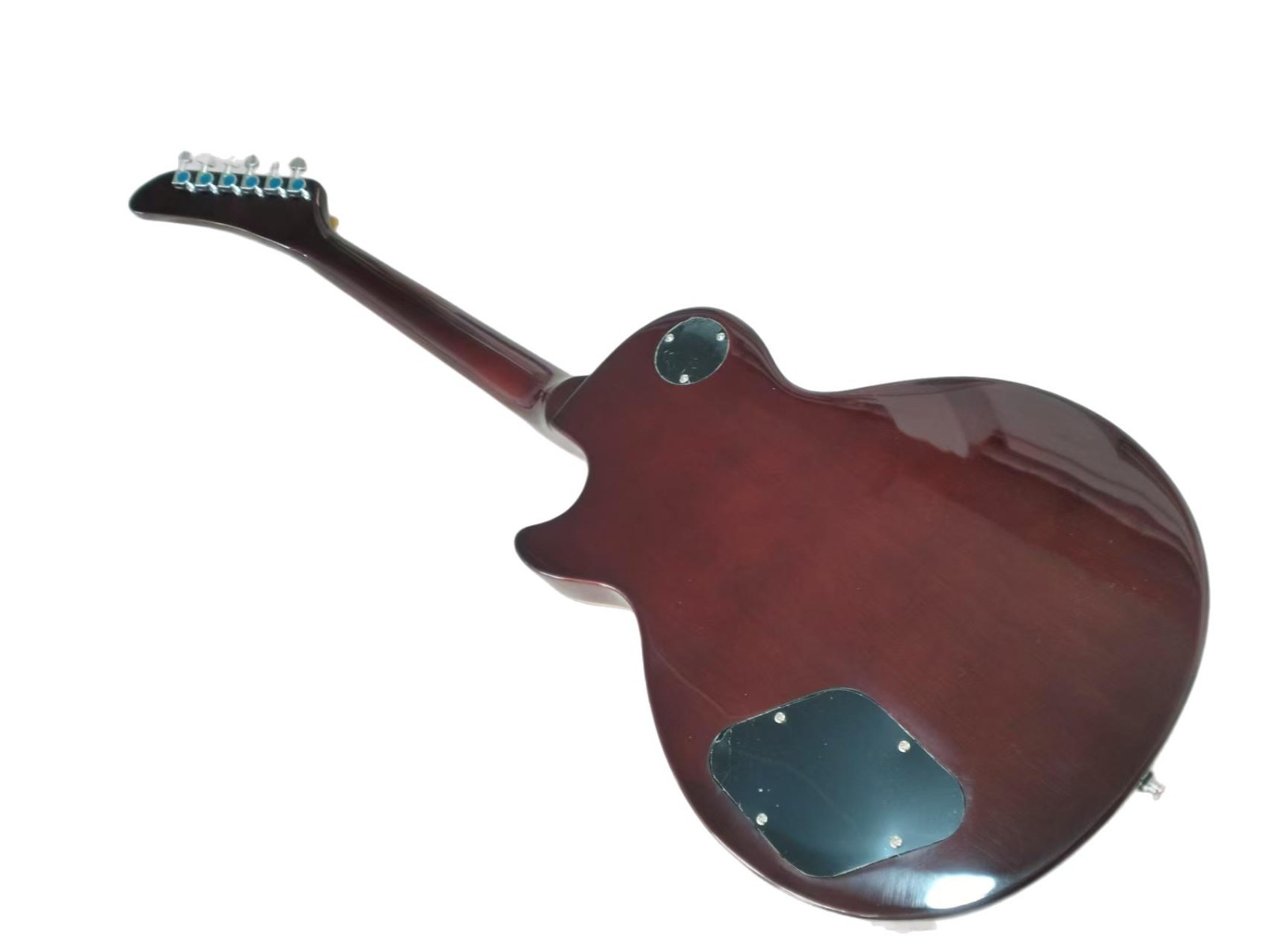 explorer headstock Handcrafted Flamed Maple Top in red Electric Guitar Aldo Nova