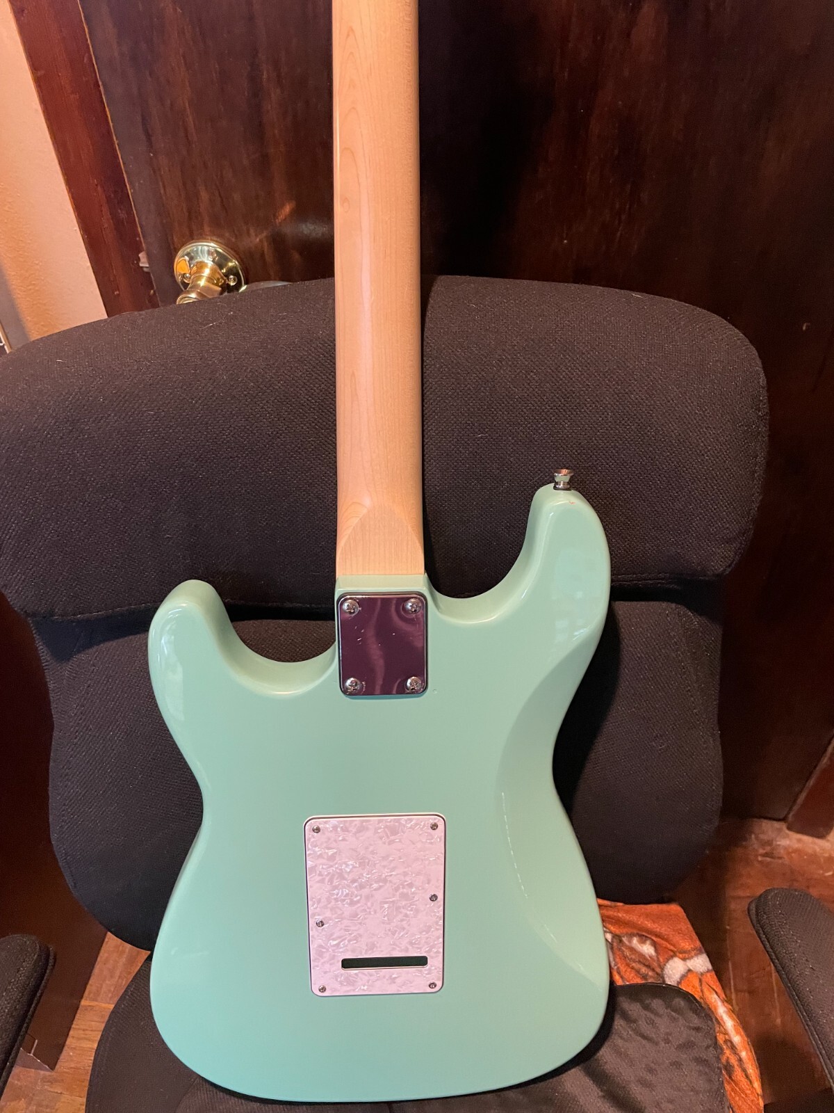 seafoam green strat loaded pick guard w-seymore duncans $