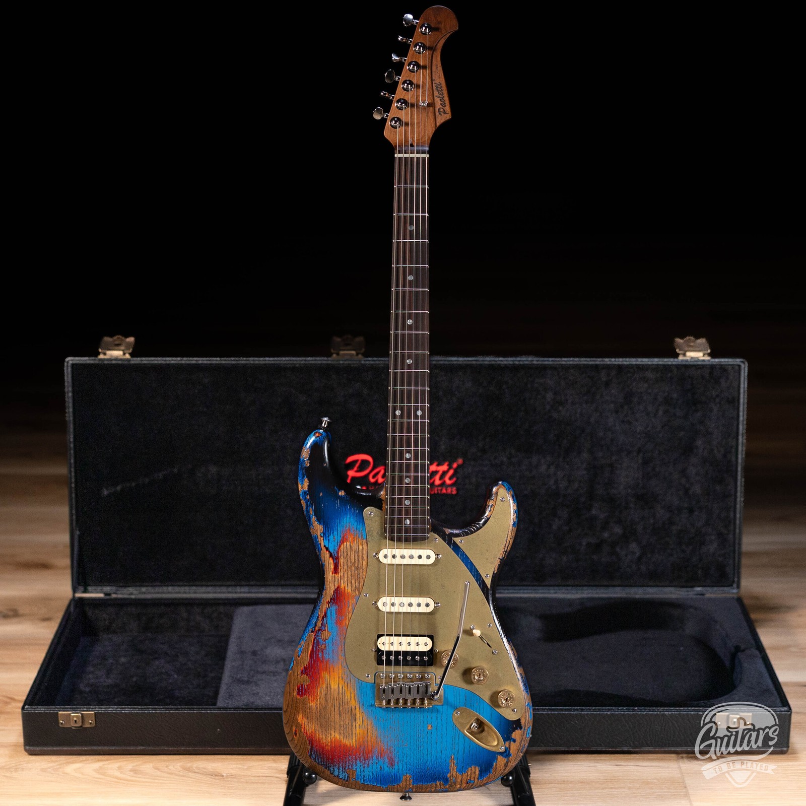 Paoletti Alfa Loft HSS Ebony Fretboard “Stratospheric” S-Style – Heavy Deep Blue