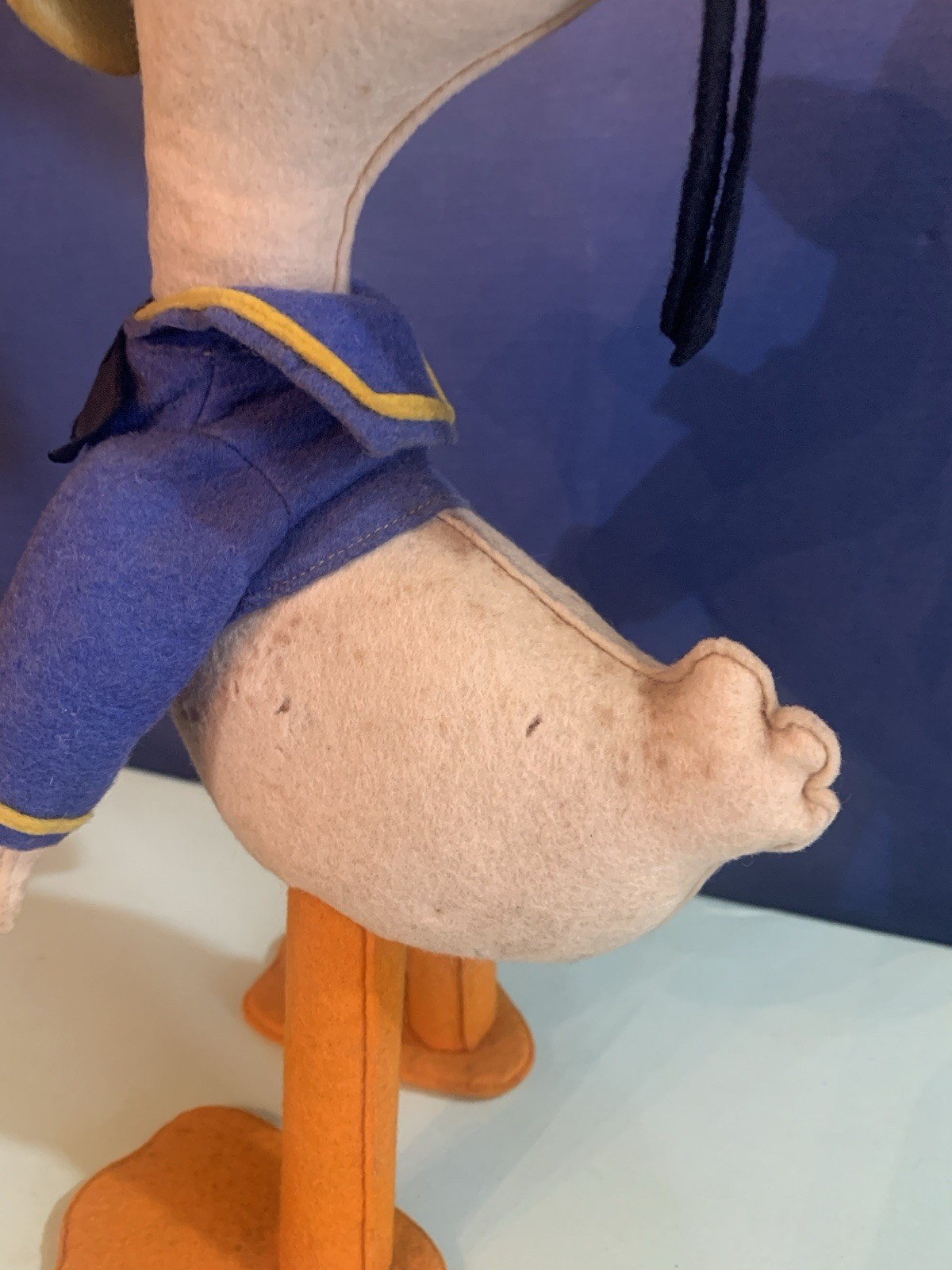 VINTAGE TOY DOLL FELT DONALD DUCK WALT DISNEY LENCI TURIN 1950s no lars