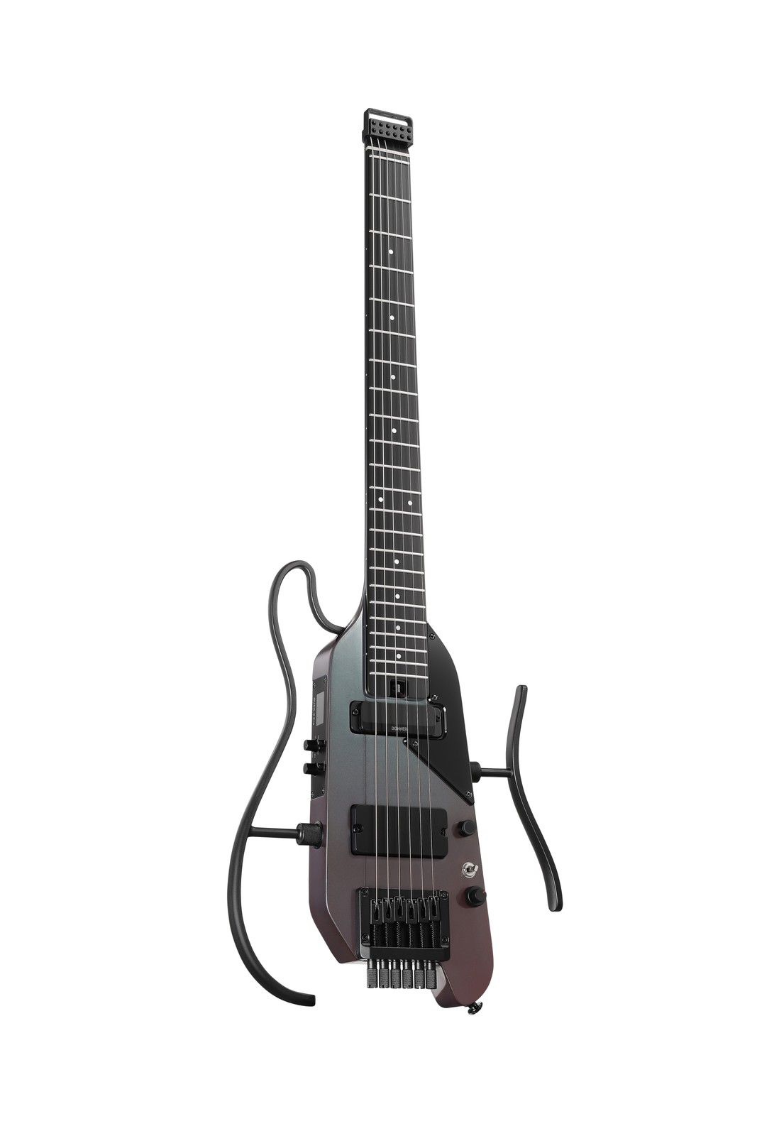 Donner HUSH X PRO Midnight Glow – Smart Travel Guitar with Tone Effects Set