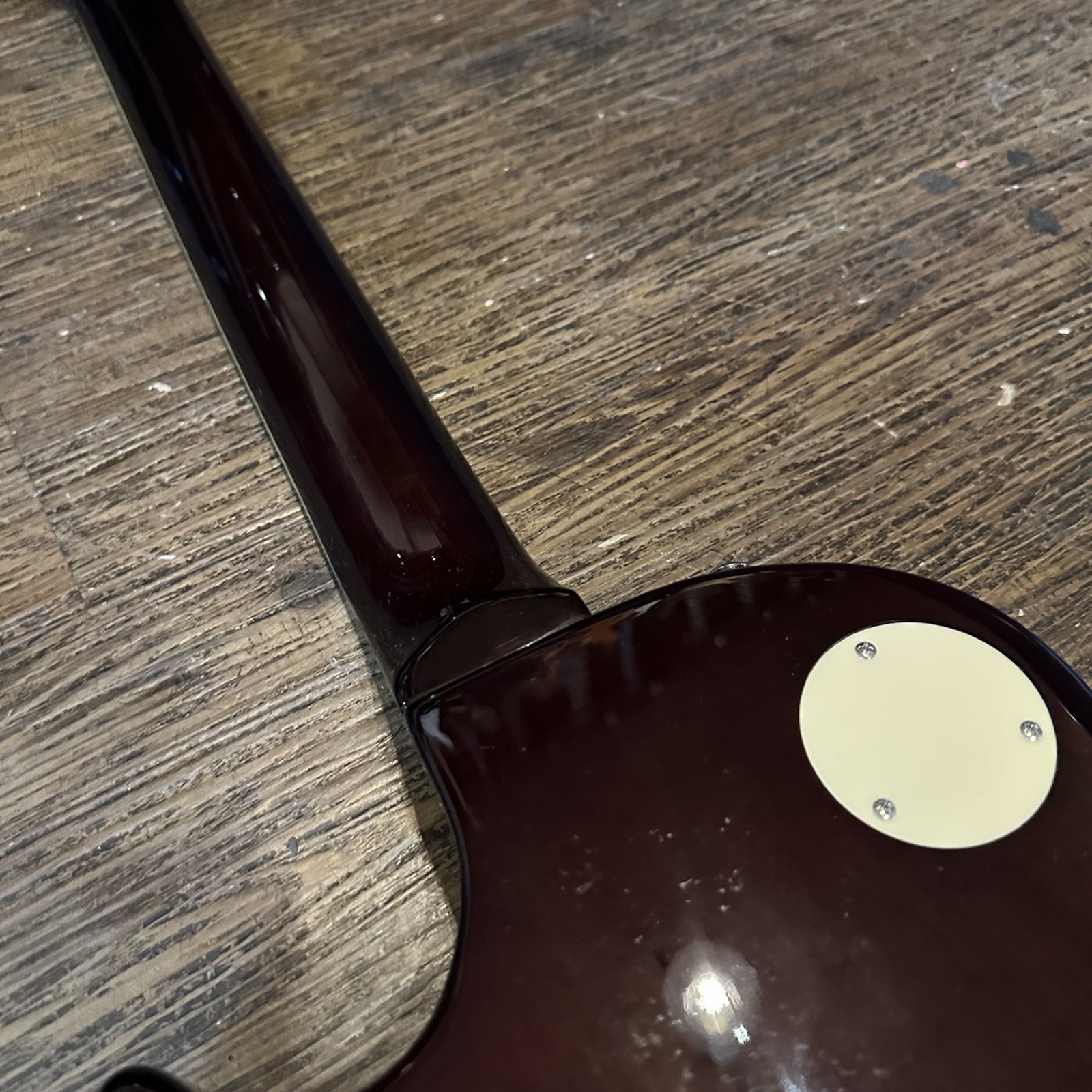 Burny LSD-80N Used Maple Top Mahogany Back Body Mahogany Neck See Thru Blue