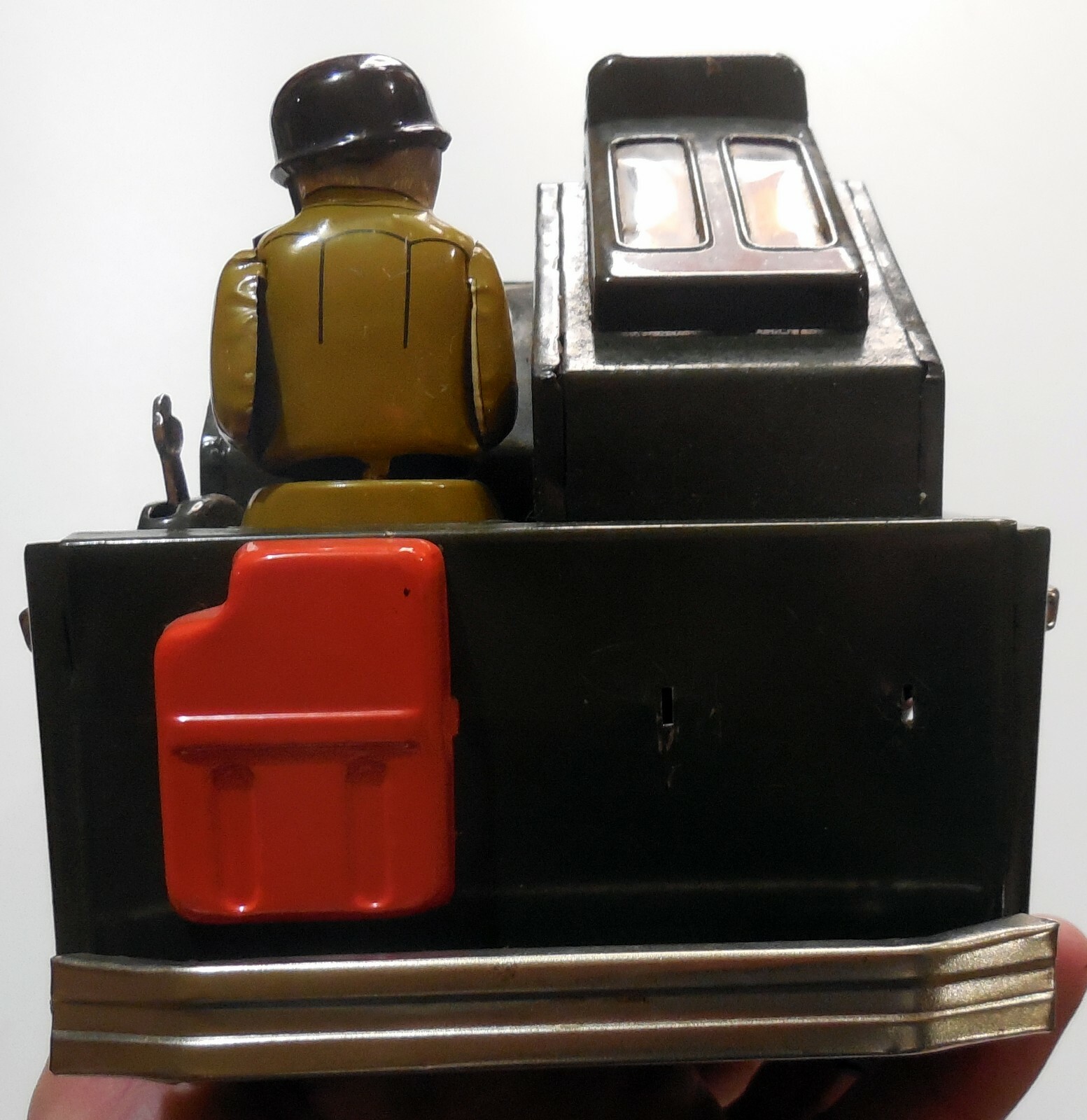 VINTAGE large TIN TOY ANTI AIRCRAFT JEEP T.N NOMURA JAPAN 1950s BOXED