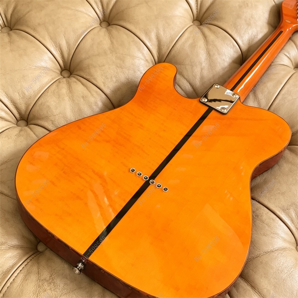 Mad Cat Solid Electric Guitar Stainless Fret Maple Neck Orange Fast Shipping