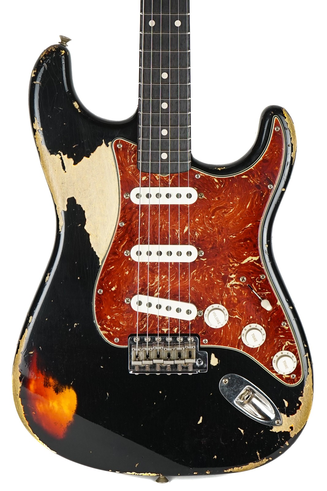New Fender CS Masterbuilt 1960 Stratocaster Heavy Relic Black over Sunburst