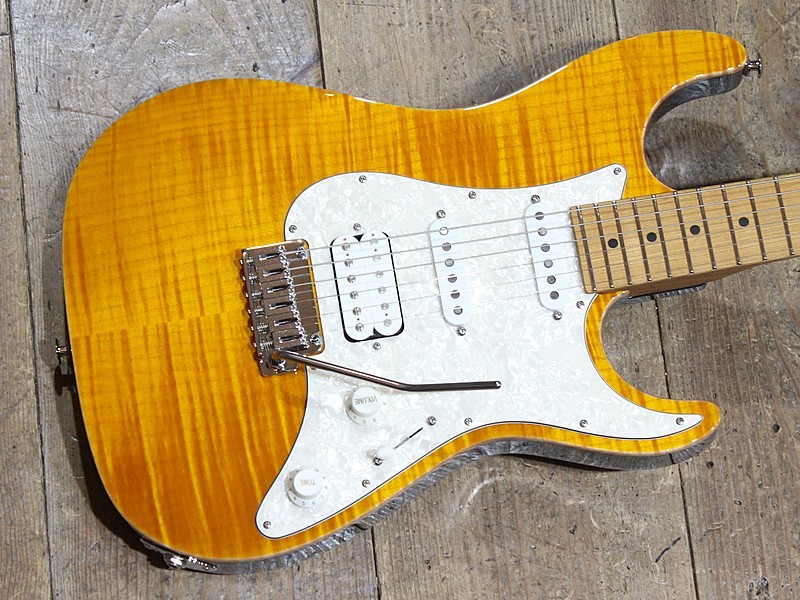 Suhr J Select Standard Plus Used Maple fingerboard Trans Amber w/Gig case