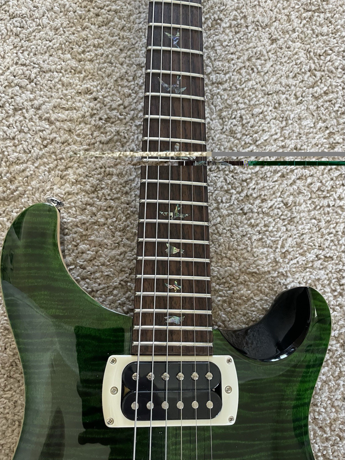 PRS SE Paul’s Teal Black Electric Guitar Paul Reed Smith Locking Tuners Gig Bag