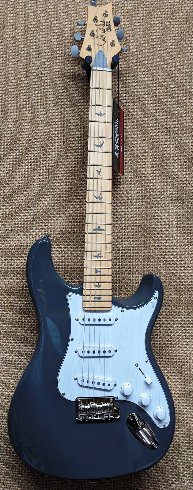 PRS SE Silver Sky Electric Guitar Overland Gray Maple Neck/Fingerboard Bag Rocks