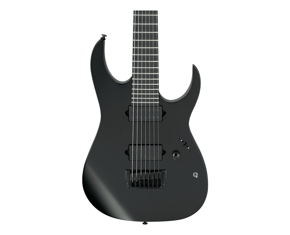 Used Ibanez RGIXL7BKF RG Iron Label Electric Guitar – Black Flat