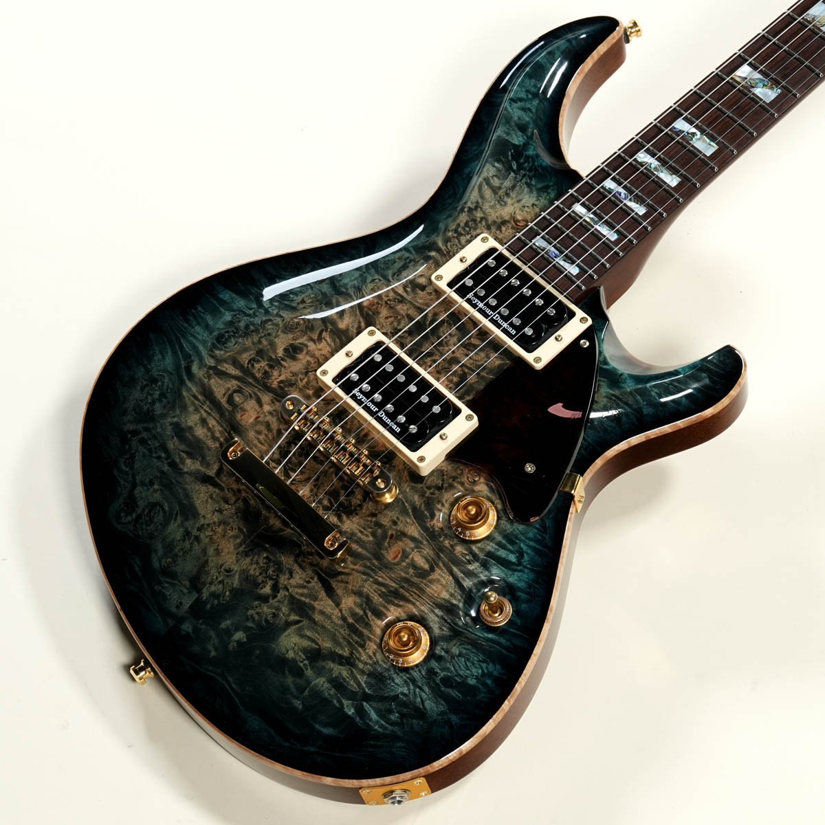 Esp / Mystique-Ctm Burled Maple Reptile Blue Burst