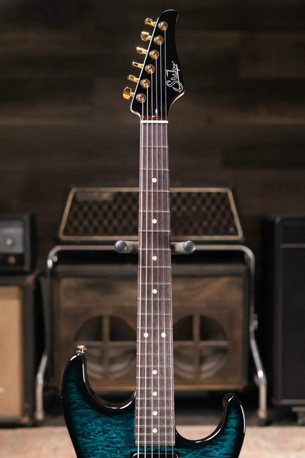 Suhr Standard Thin Burst Limited Edition Electric Guitar – Trans Teal with Gig B