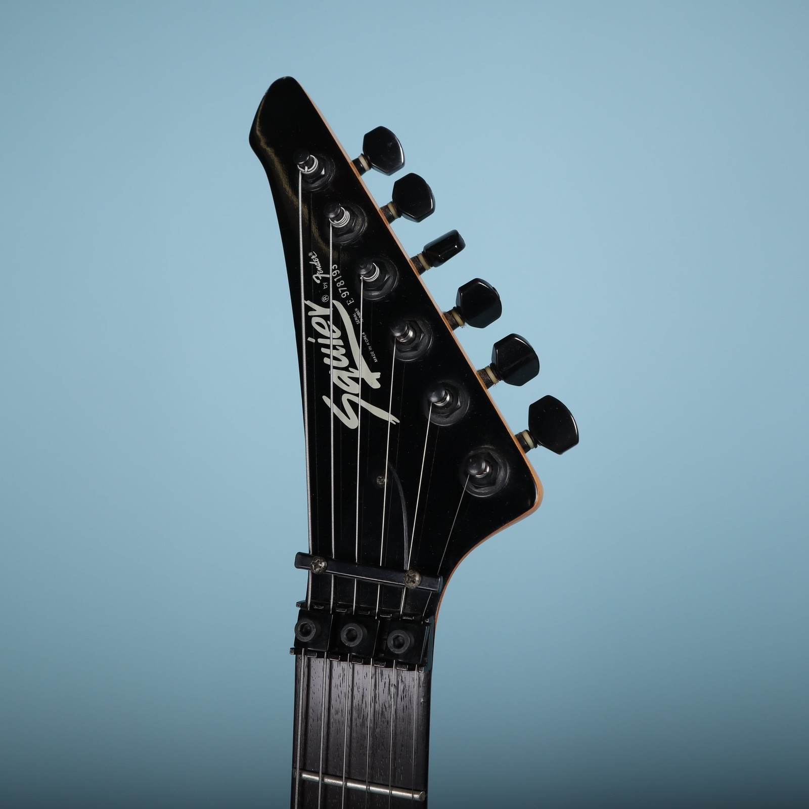 1989 Squier FR-212 Floyd Rose II Black Korea Reverse Headstock RARE HM