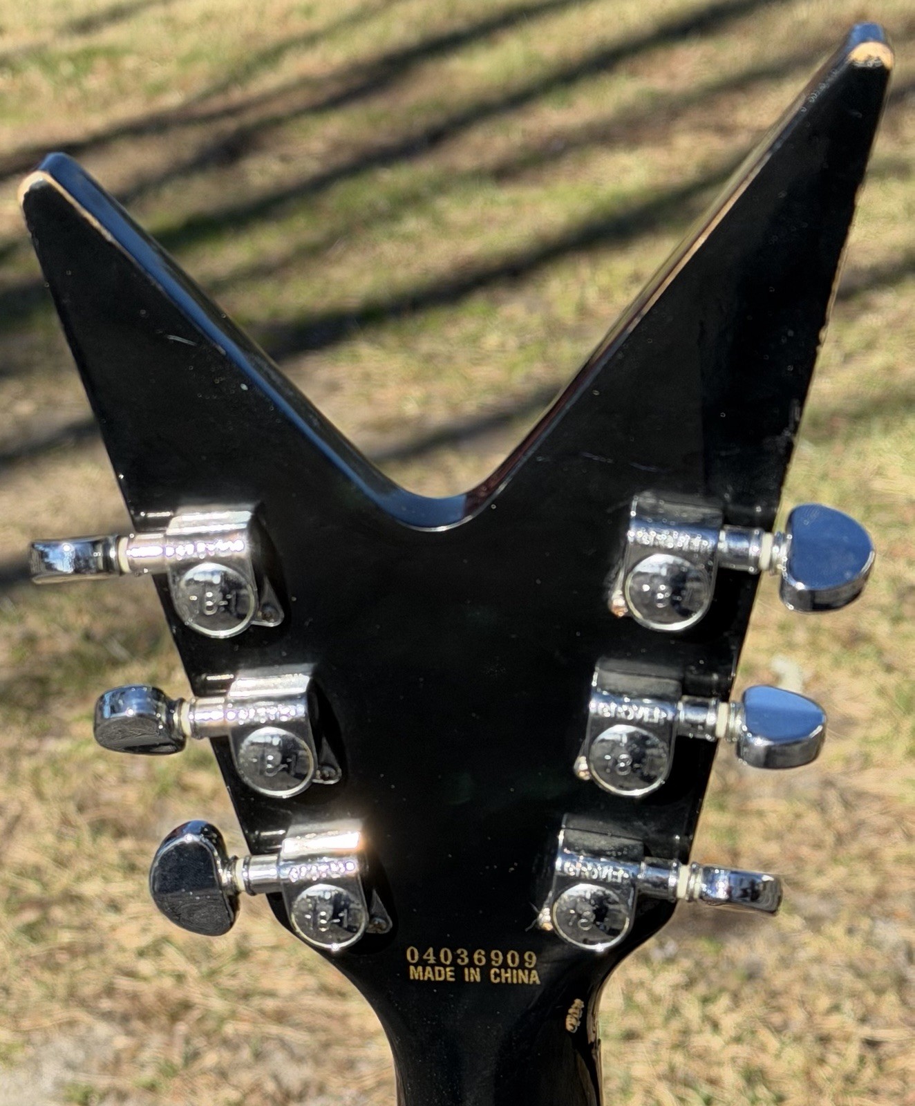 2004 Washburn Dimebag Darrell Signature Flying V Dime Black/Silver Pantera
