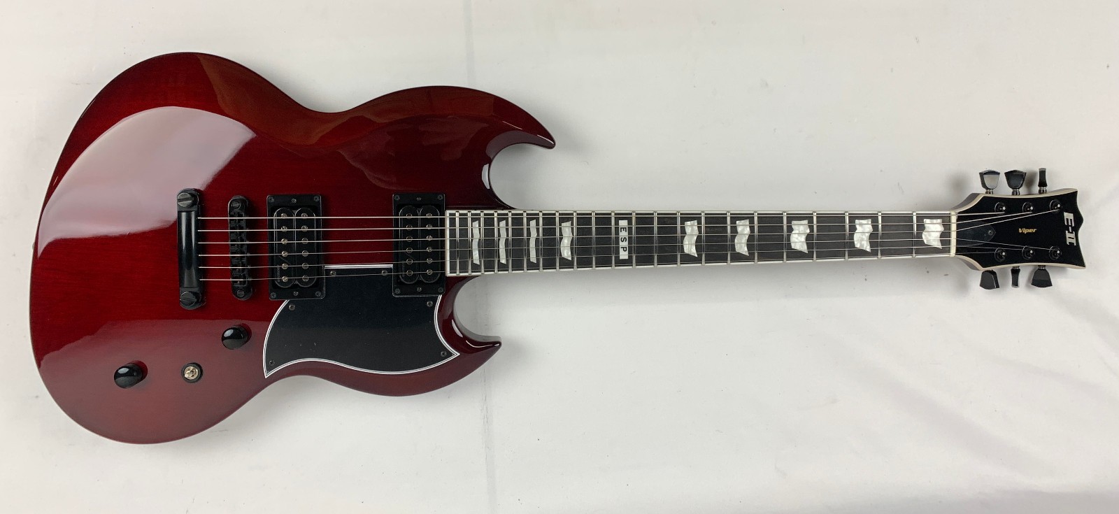 ESP E-II Viper Electric Guitar See Thru Black Cherry + ESP Case – B-Stock – EII