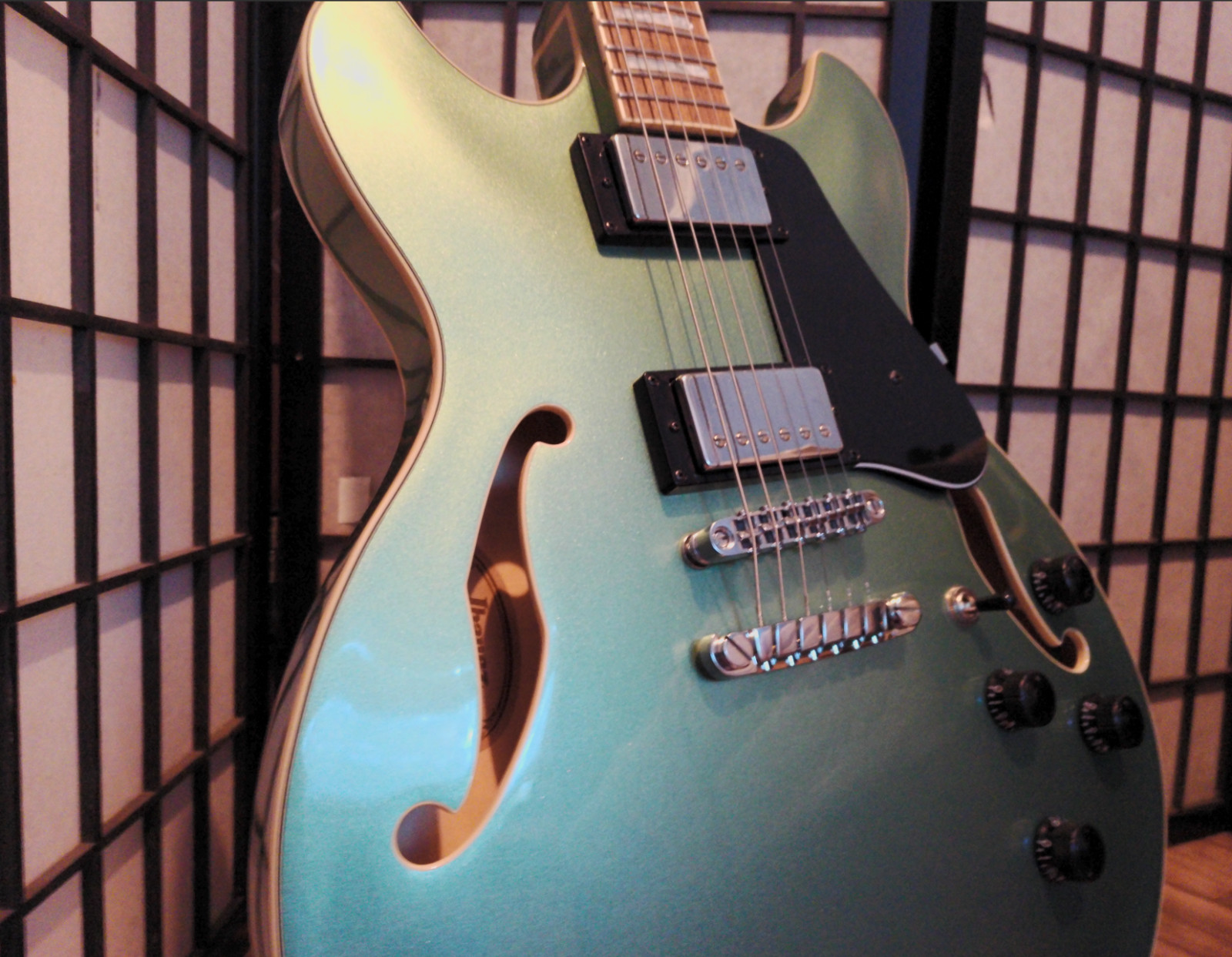 Ibanez AS73 Semi Hollow Electric Guitar Metallic Olive Green *Discontinued Color
