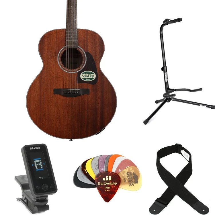 Ibanez AJ54E Artwood Jumbo Acoustic-electric Guitar Essentials Bundle – Open