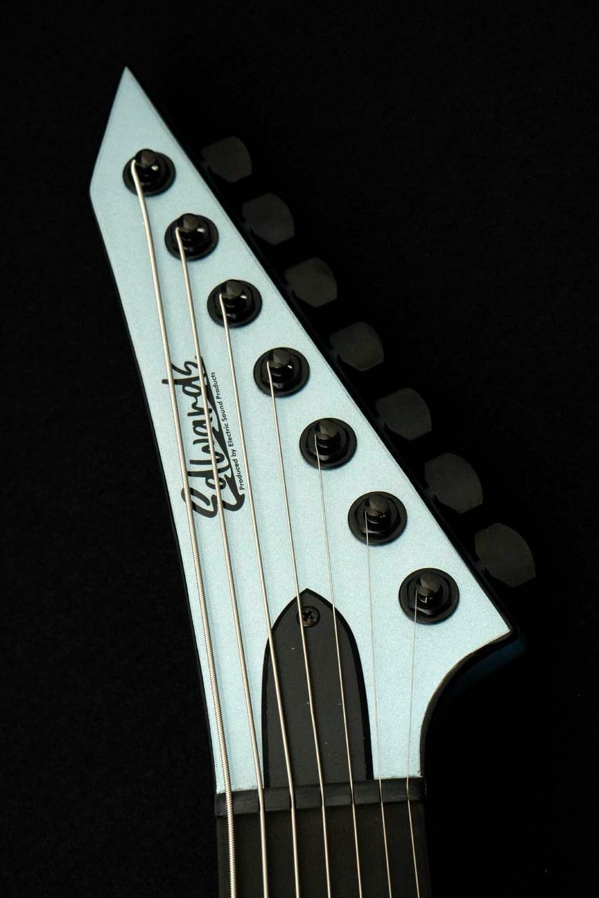 EDWARDS E-M-II-7 Ice Blue Metallic Electric Guitar From Japan