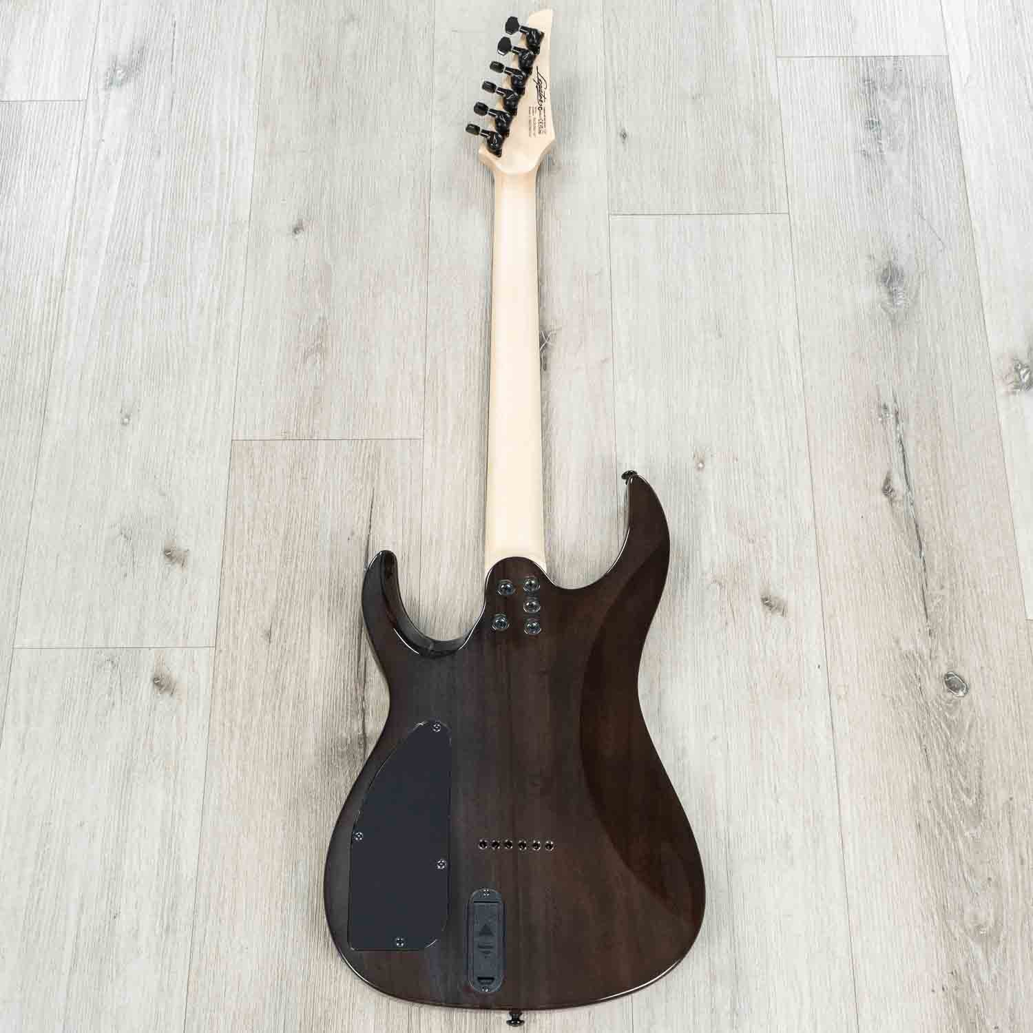 Mint Legator N6SS Ninja 6 Super Shred Guitar, Ebony Fretb, High Gloss Blk Burl
