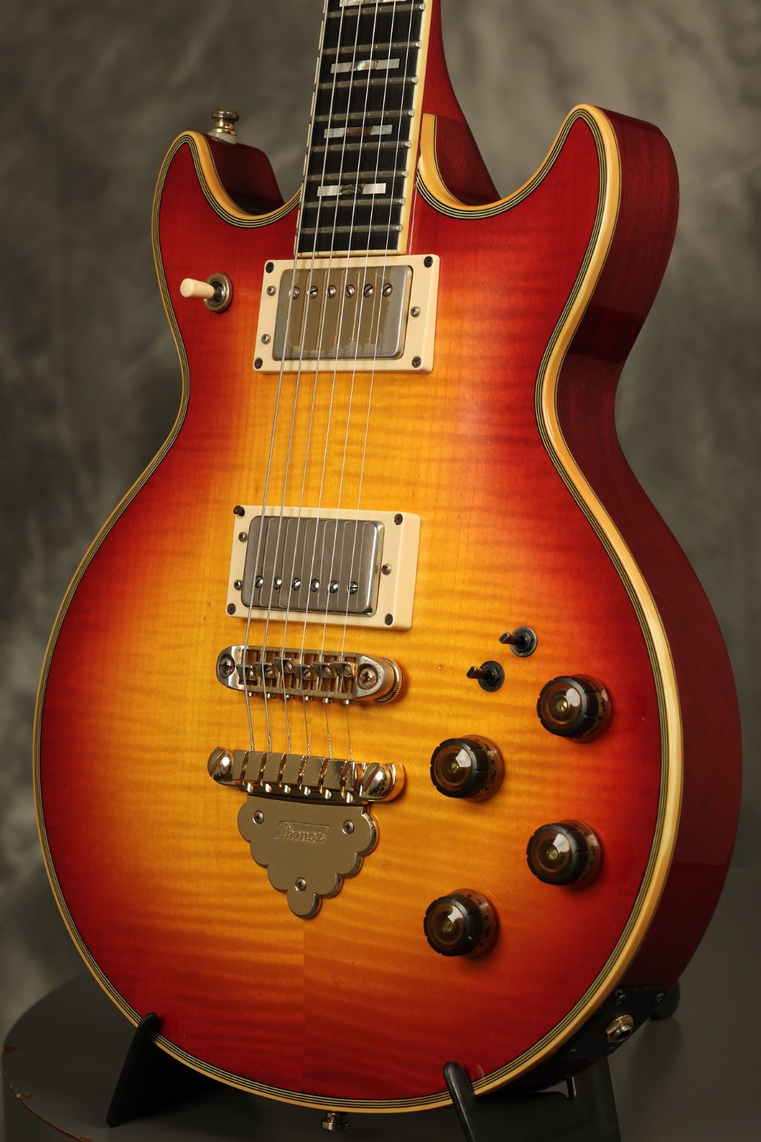 1983 Ibanez Artist AR300 Cherry Sunburst with HIGHLY FIGURED flame maple top