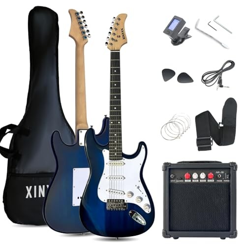 Full Size Electric Guitar Blue Kit
