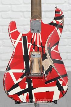 EVH Striped Series Frankenstein Relic – Red/Black/White
