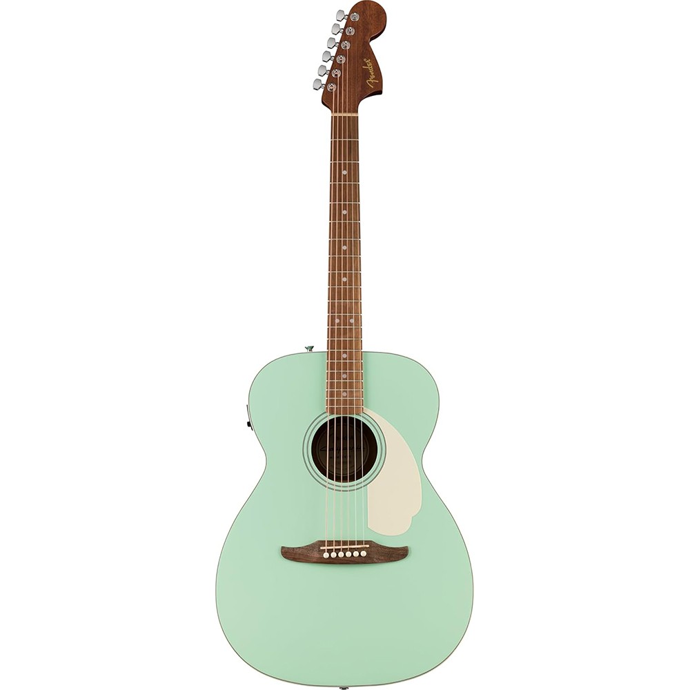 Fender Monterey E Spruce Top Surf Green w/ Strap Tuner Bundle