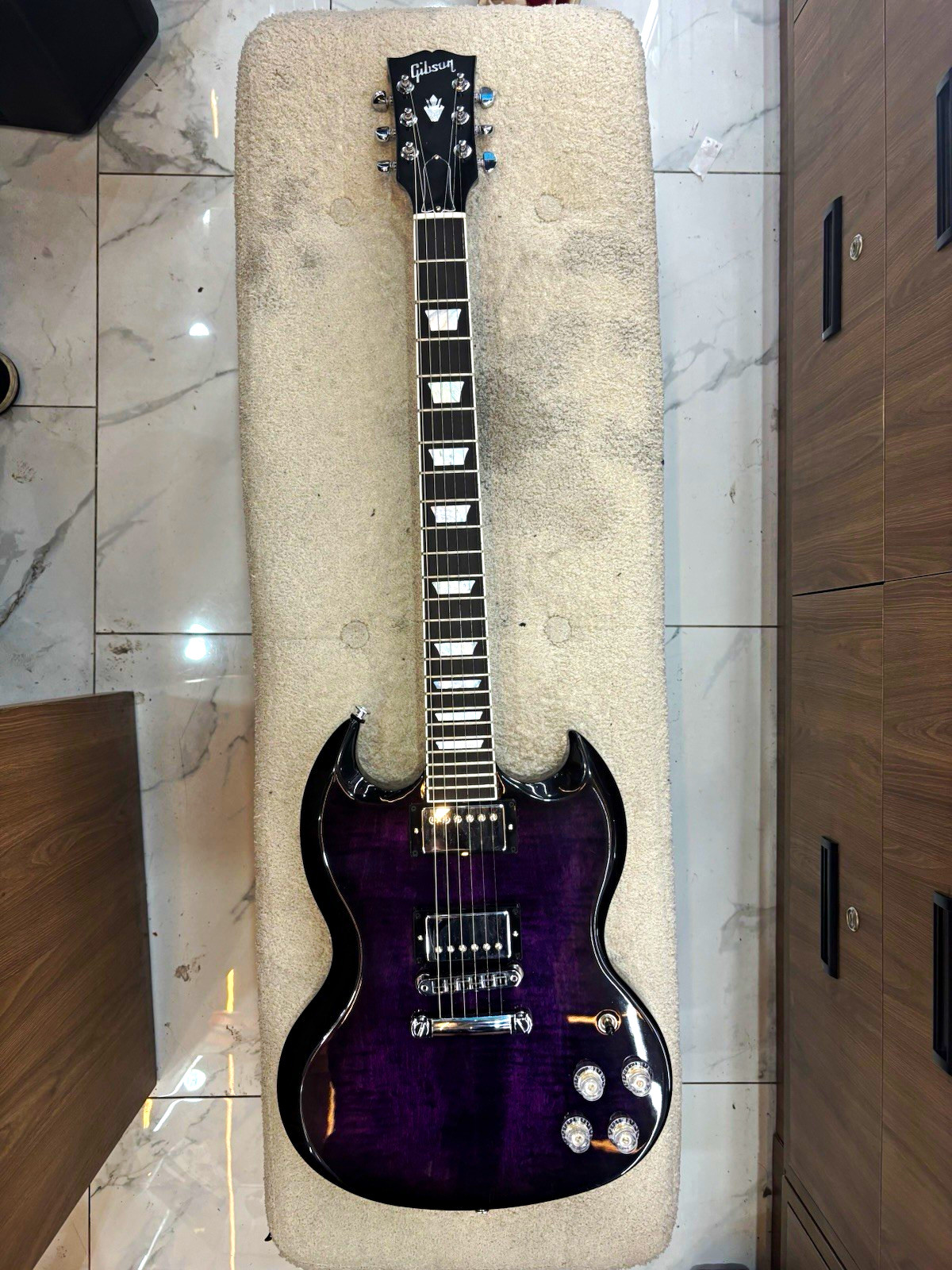 Gibson SG Modern Dark Purple Burst Electric Guitar USA w/ Gator Transit Gig Bag
