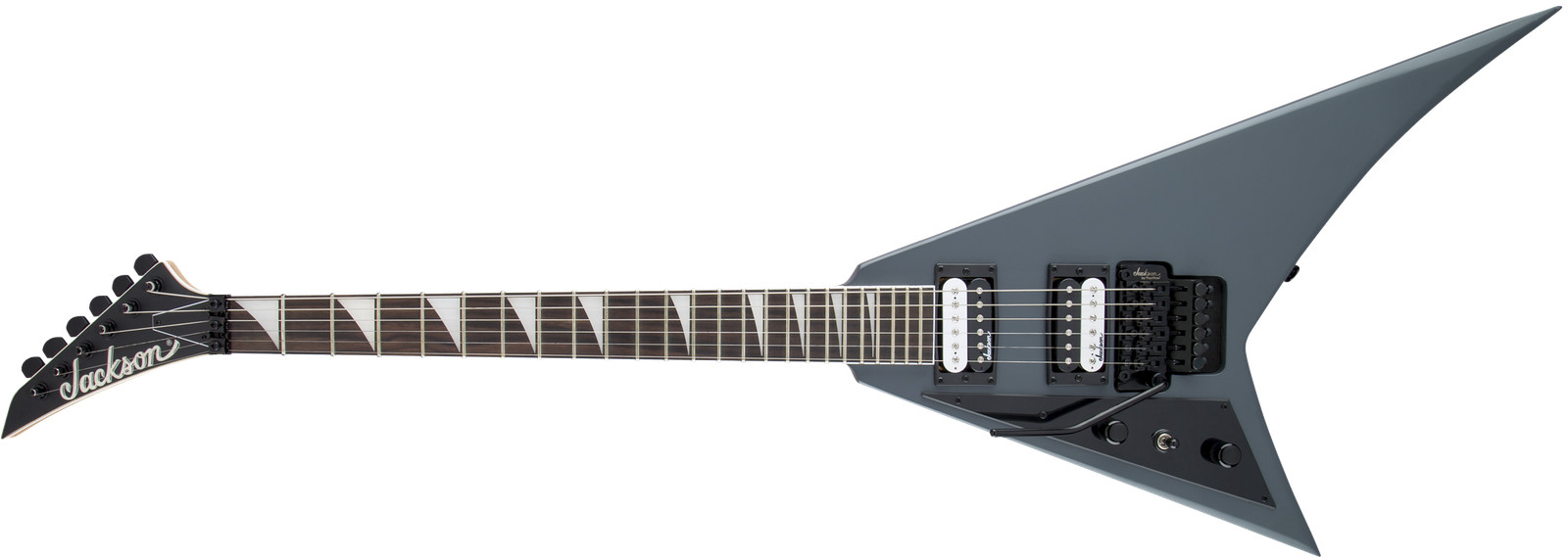 Jackson JS32 Rhoads Left Handed Satin Gray Electric Guitar, Amaranth Fretboard