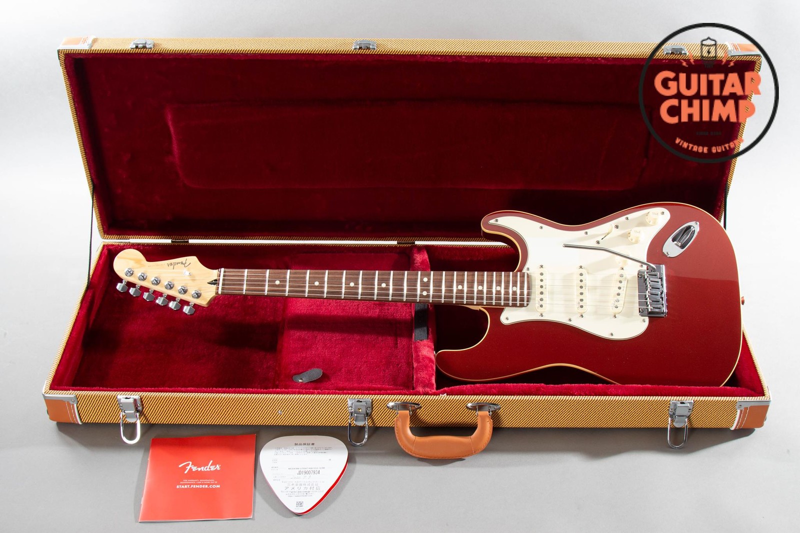 2019 Fender MIJ Modern Stratocaster Sunset Orange Metallic Noiseless Pickups Jap