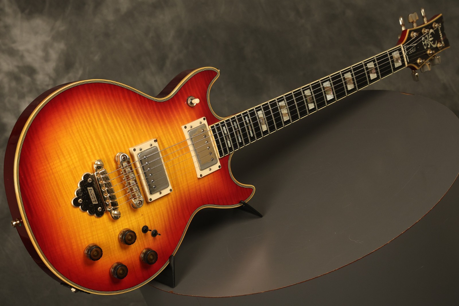 1983 Ibanez Artist AR300 Cherry Sunburst with HIGHLY FIGURED flame maple top