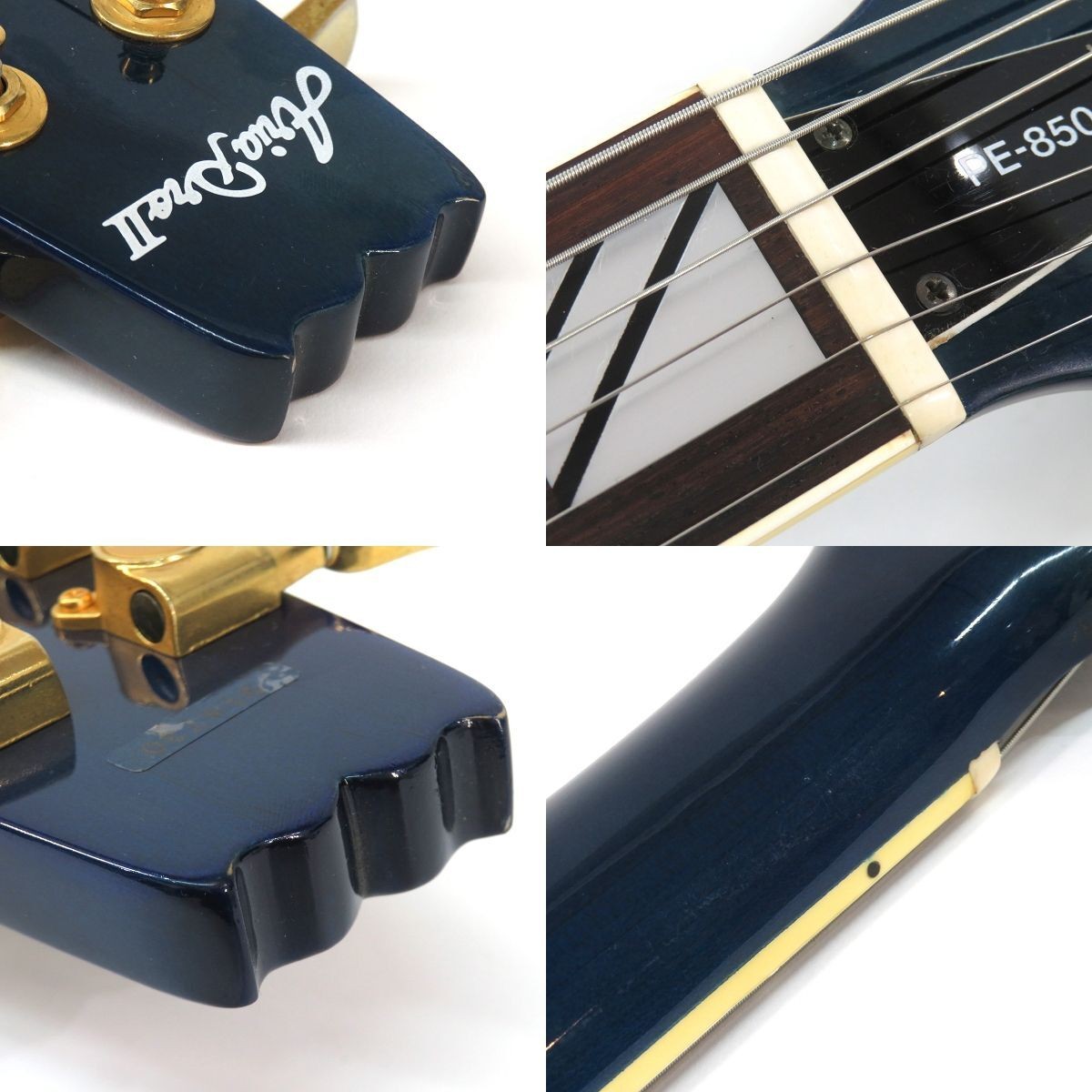 Electric Guitar Aria Pro II PE-850 1991 See-Through Blue Made in Japan