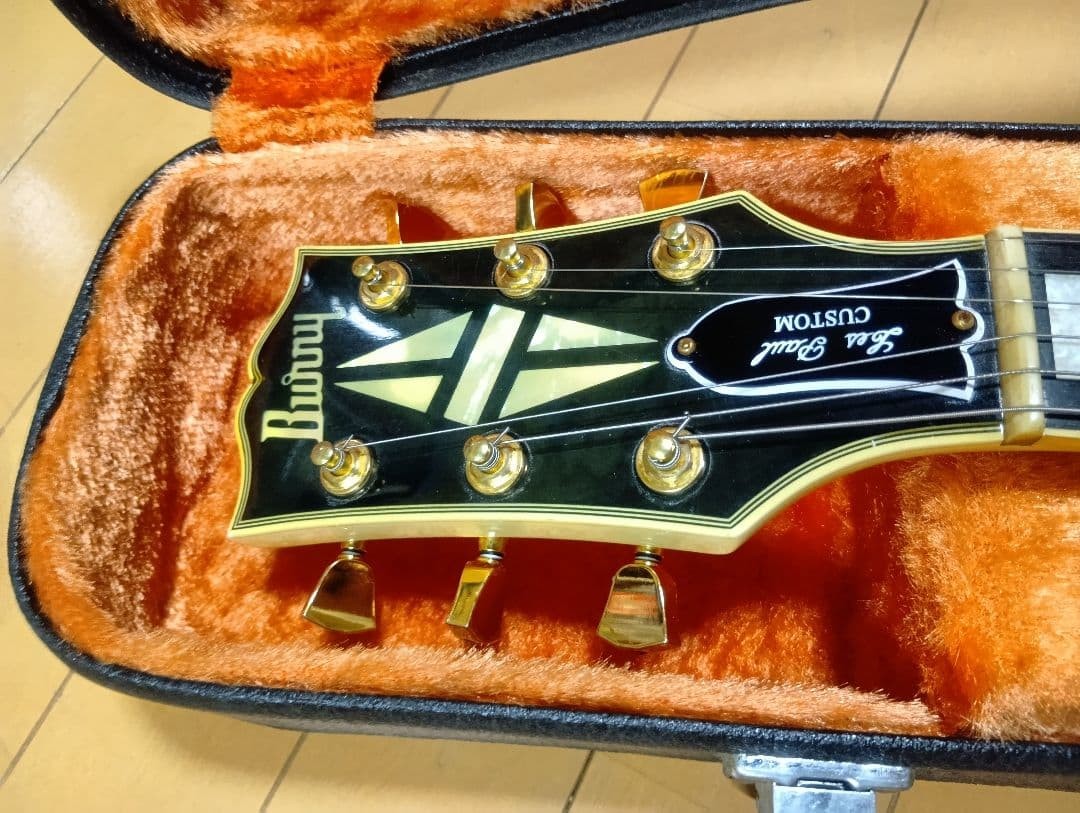 Burny Les Paul Custom Diamond Inlay Safe packing!