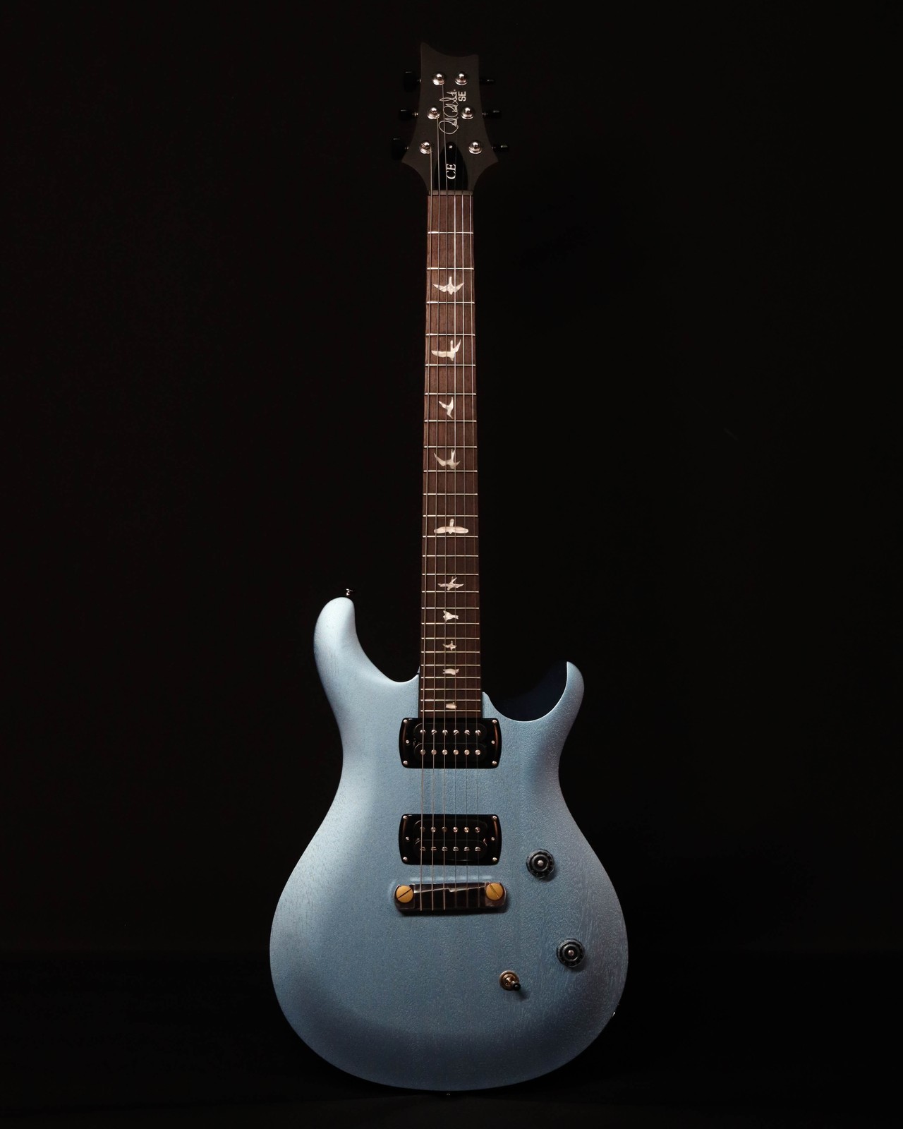 PRS SE CE24 Standard Stoptail Satin, Ice Blue Metallic