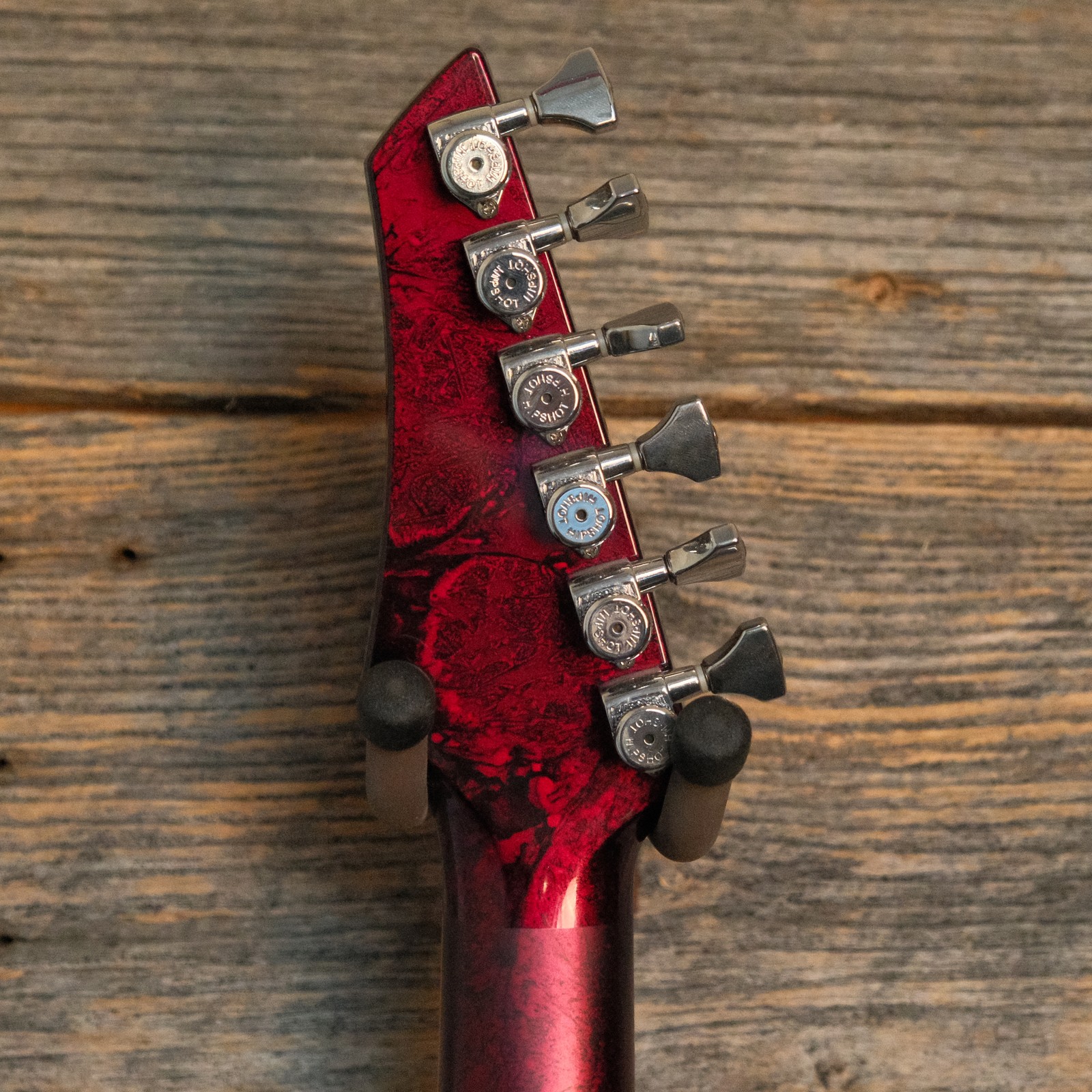 Used Aristides 060 Custom Build Guitar – Ruby Red Marble Burst Gloss w/Case