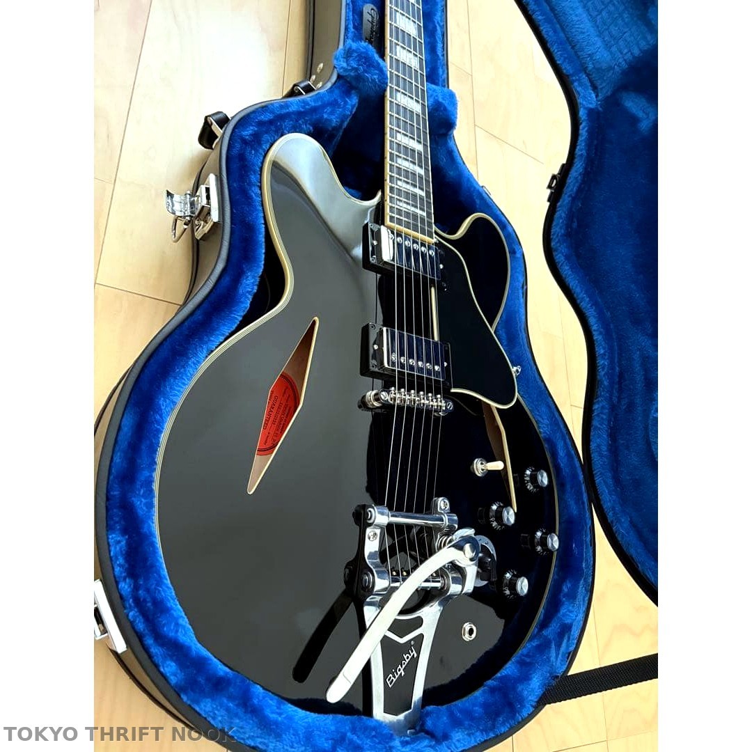 [Excellent] Epiphone Shinichi Ubukata ES-355 Semi-Hollow Black w/ Hard Case
