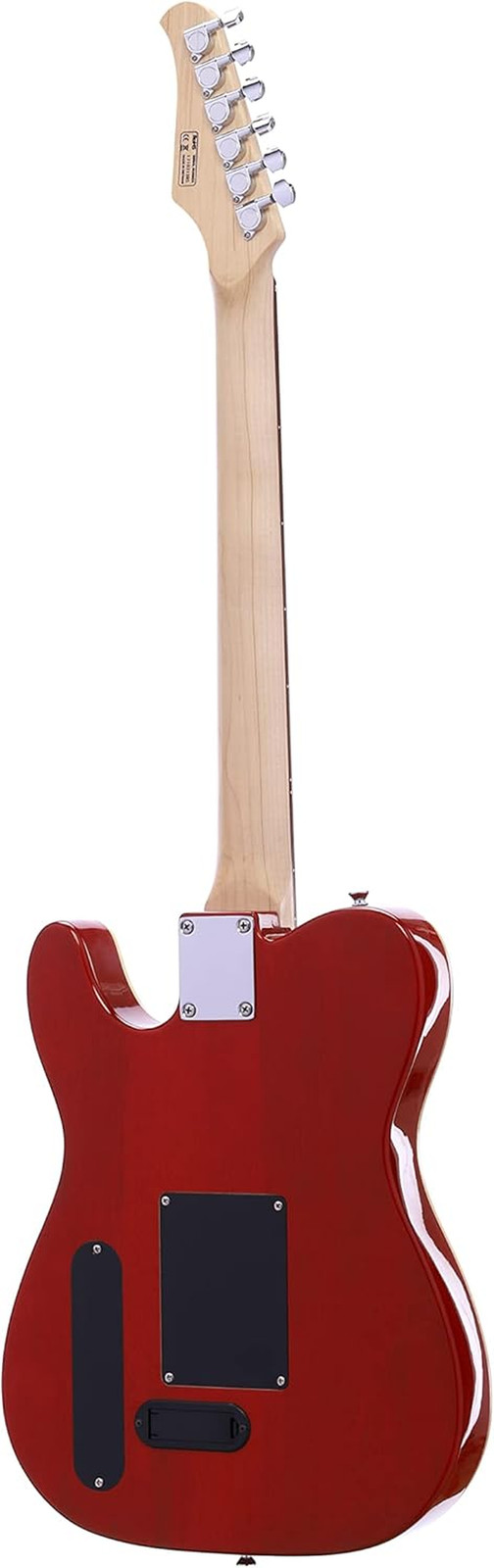 6 String -ITAP-200 Hollow Semi-Aucoustic Electric Guitar, Trans Red, Right, ITAP