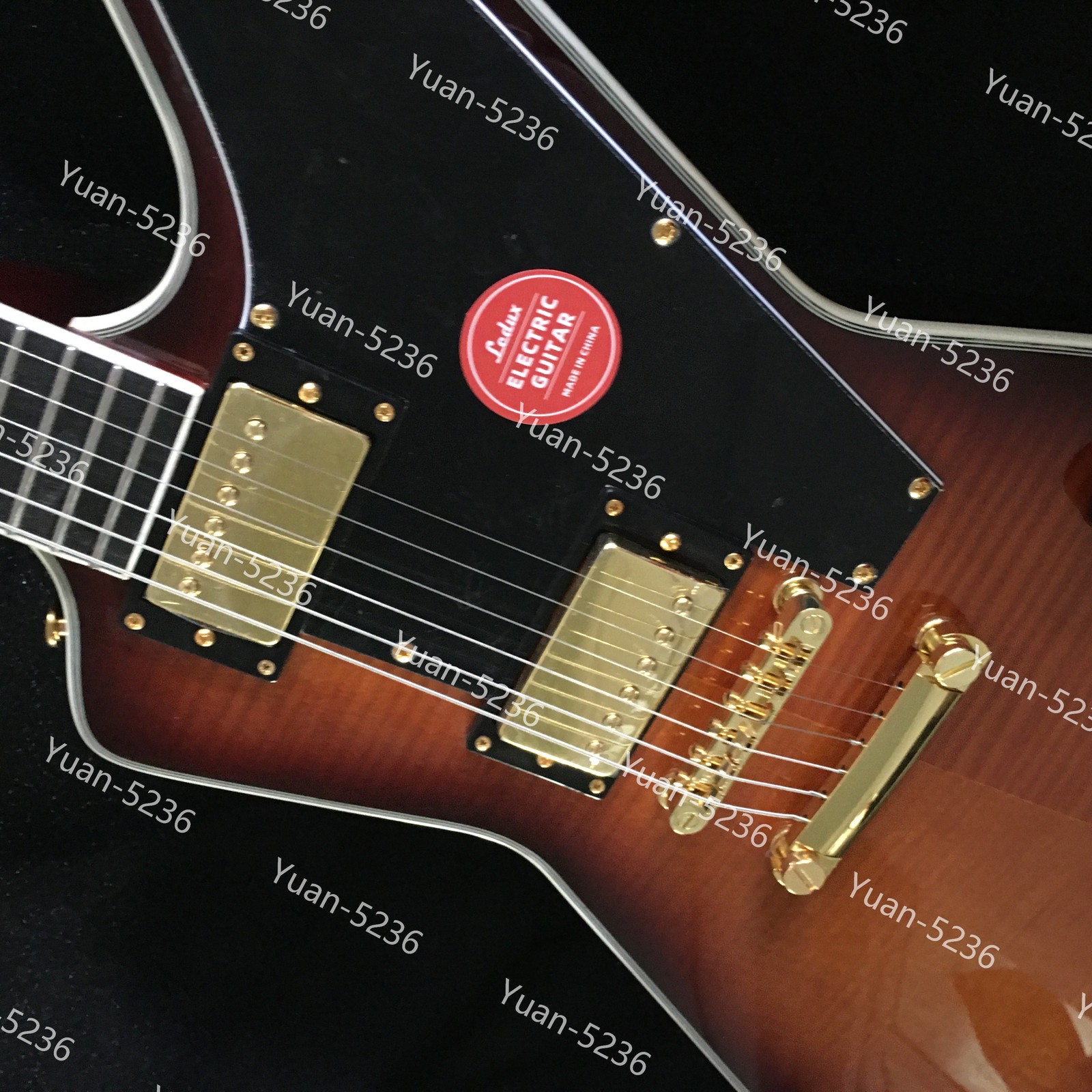 Ledux Solid Electric Guitar HH pickups Mahogany neck Rounded Fret Edge Bone Nut