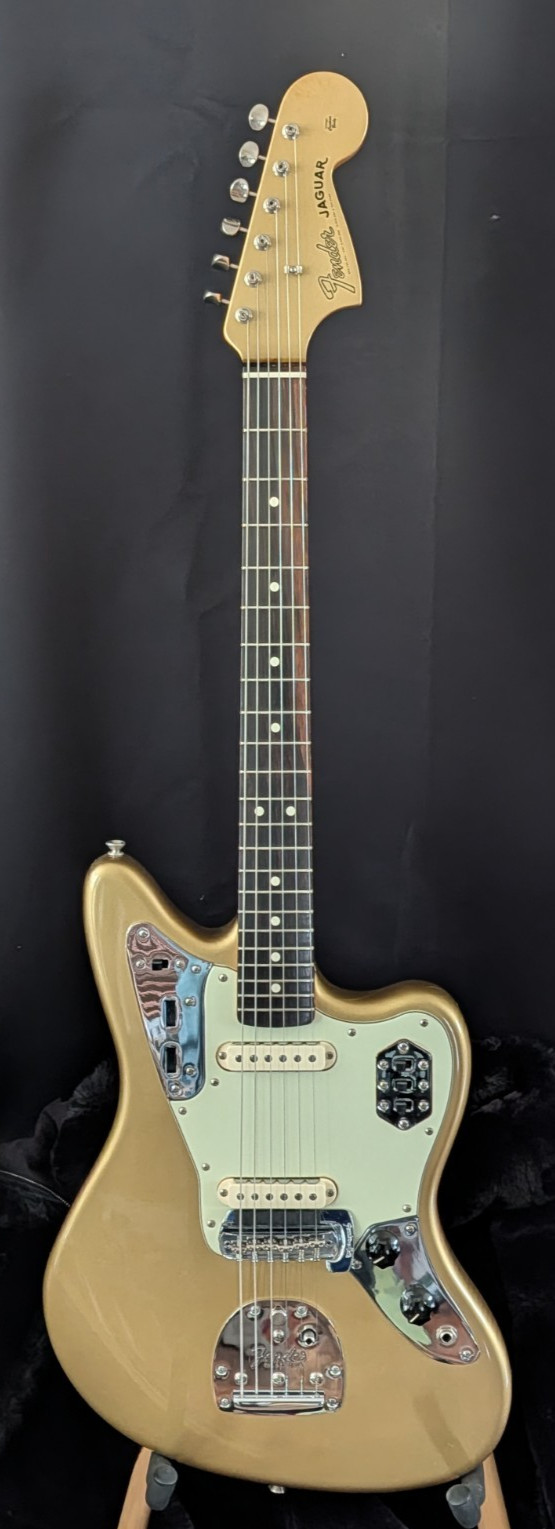 2008 Fender ‘62 “Thin Skin” Jaguar – Shoreline Gold w/Painted Headstock