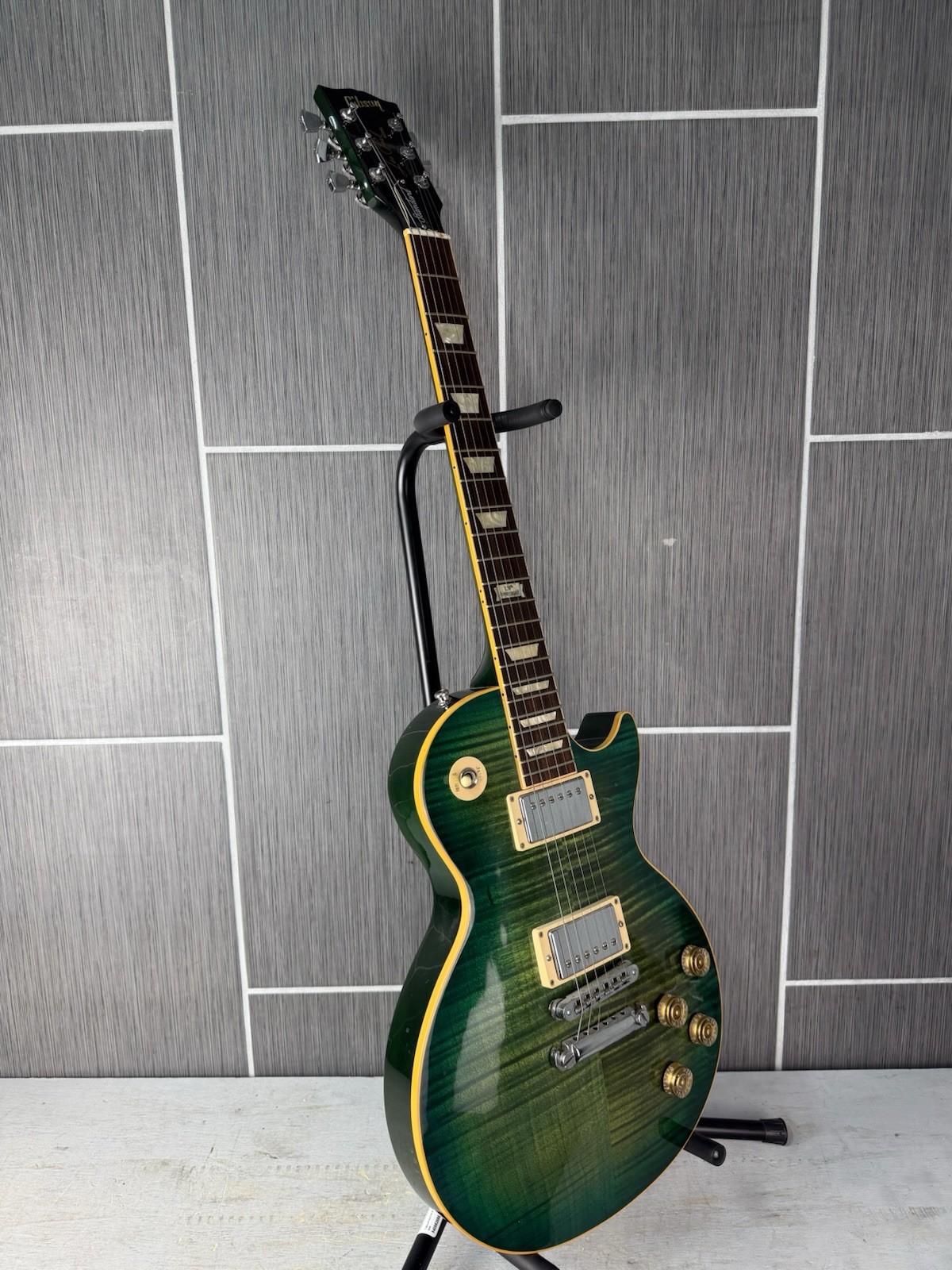 2014 Gibson Les Paul Traditional 120th Anniversary Ocean Blue Flame Top w/ Case