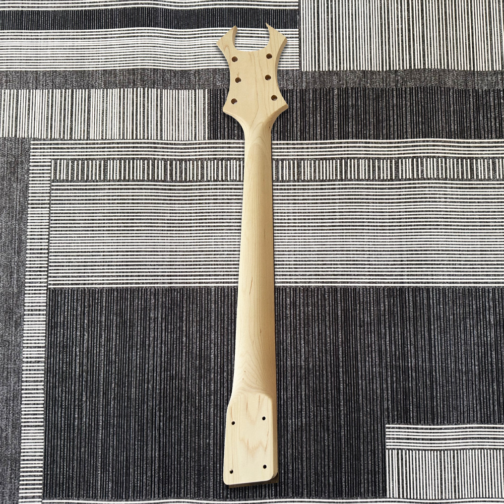 DIY Unfinished BC Rich Electric Guitar Kit Mahogany Body Maple Neck Black Part