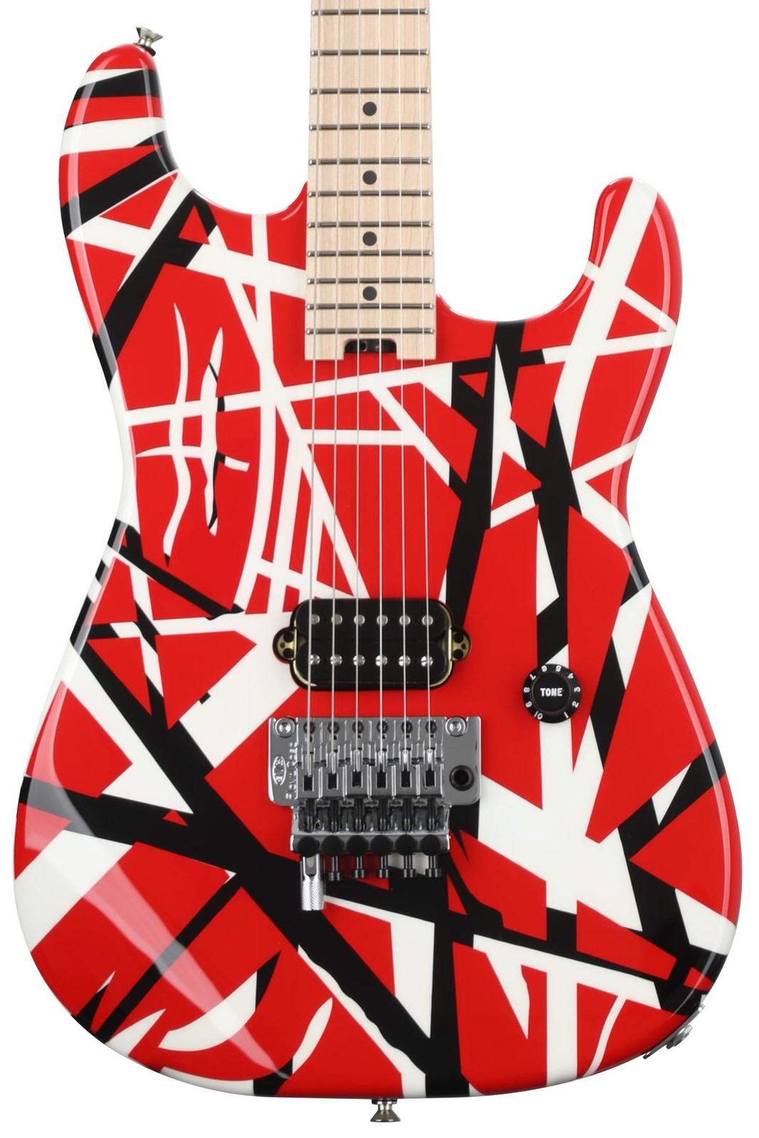 EVH Striped Series – Red w/ Black Stripes