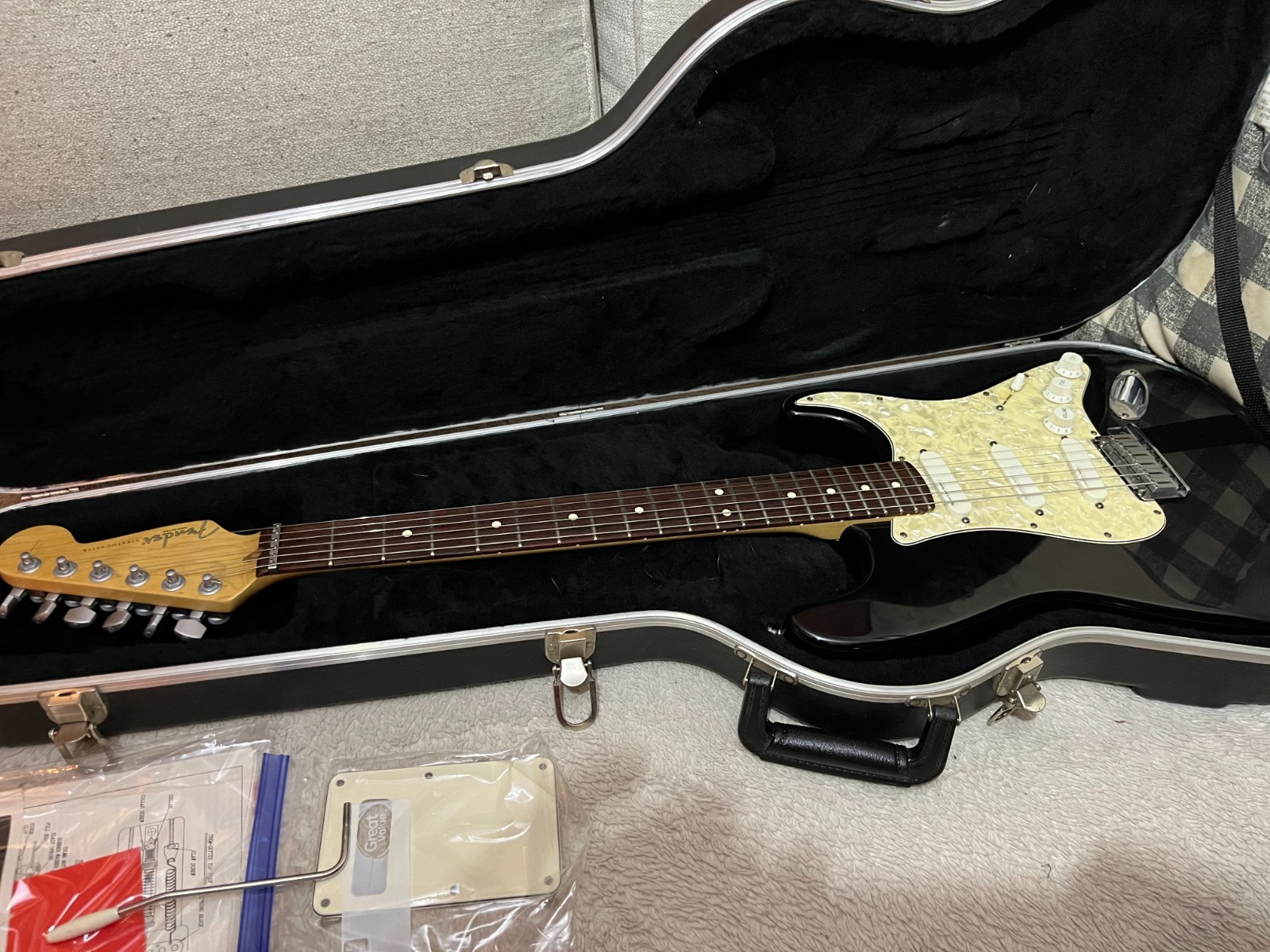 1996 Fender Strat Plus Deluxe Mystic Black with Case