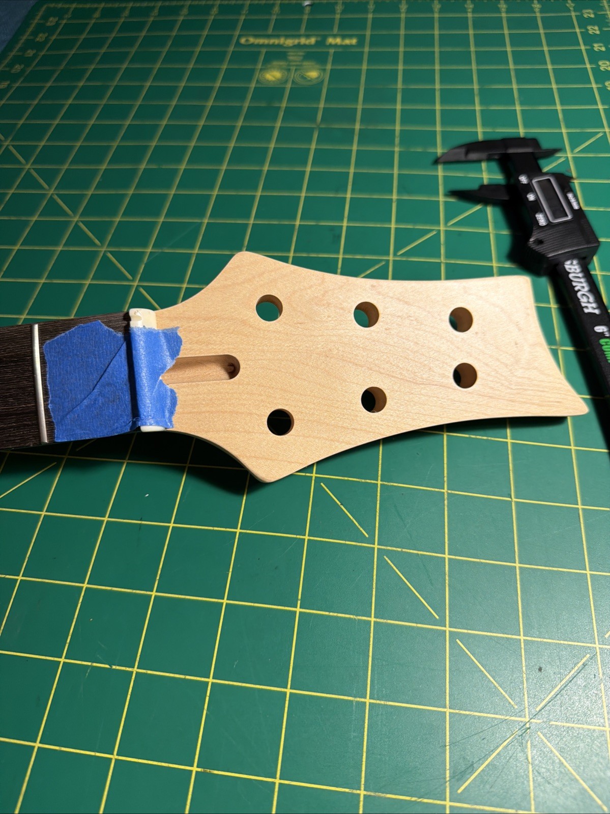 3×3 Blank Unused Custom Guitar Neck 22 Fret Rosewood Ebony No Inlays ￼