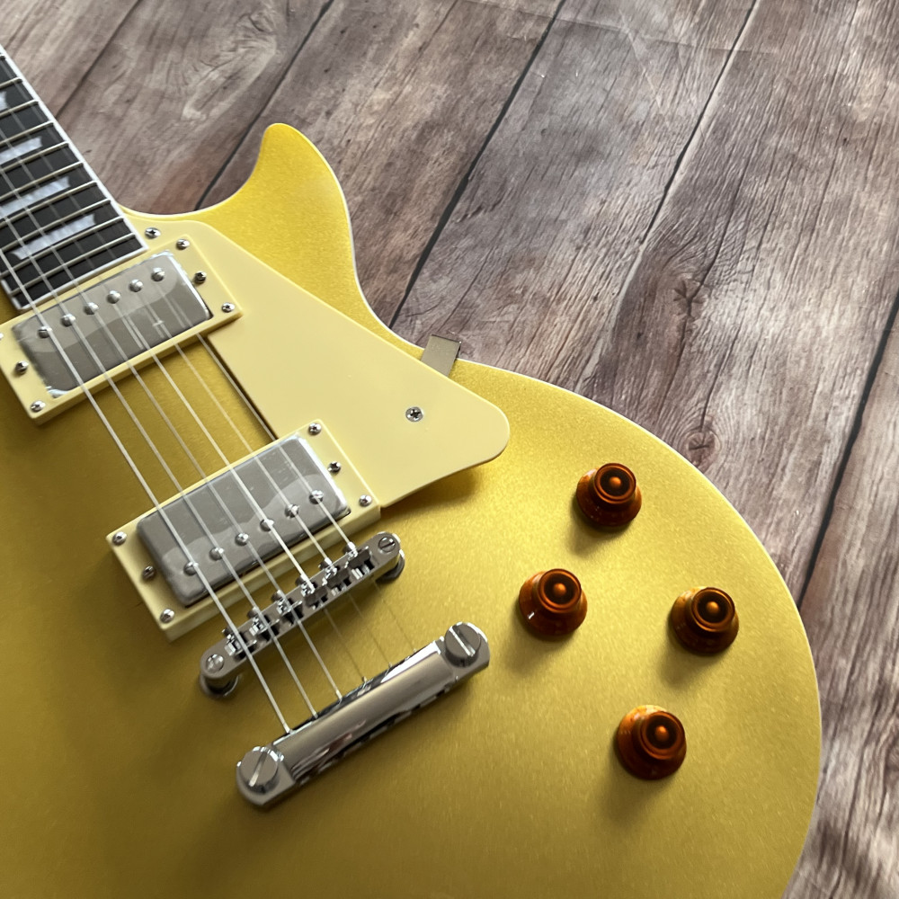Gold Top electric guitar 6 strings Stainless Frets in stock free shipping