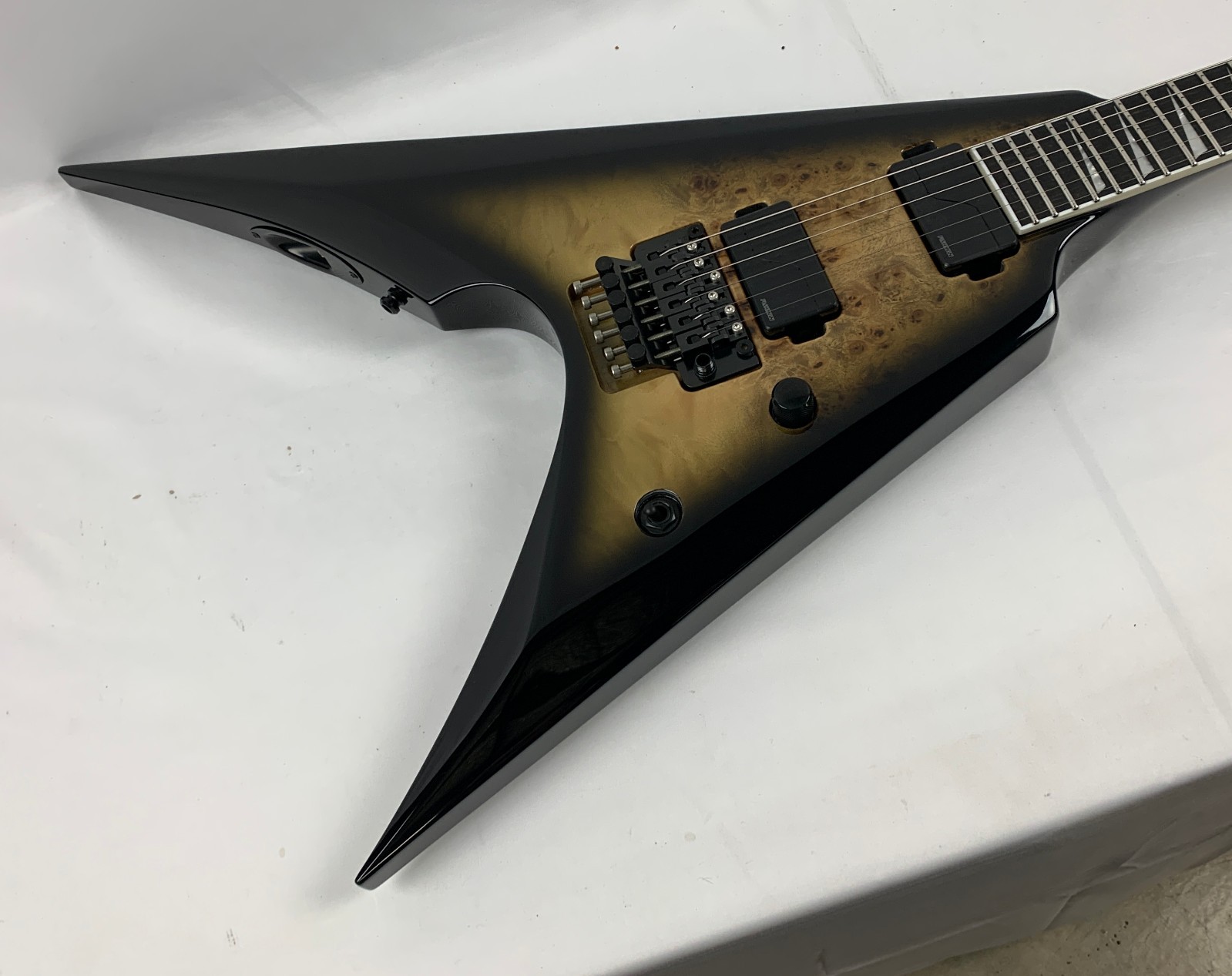 ESP E-II Arrow NT Burl Maple BM Nebula Black Burst Electric Guitar +Case B-Stock