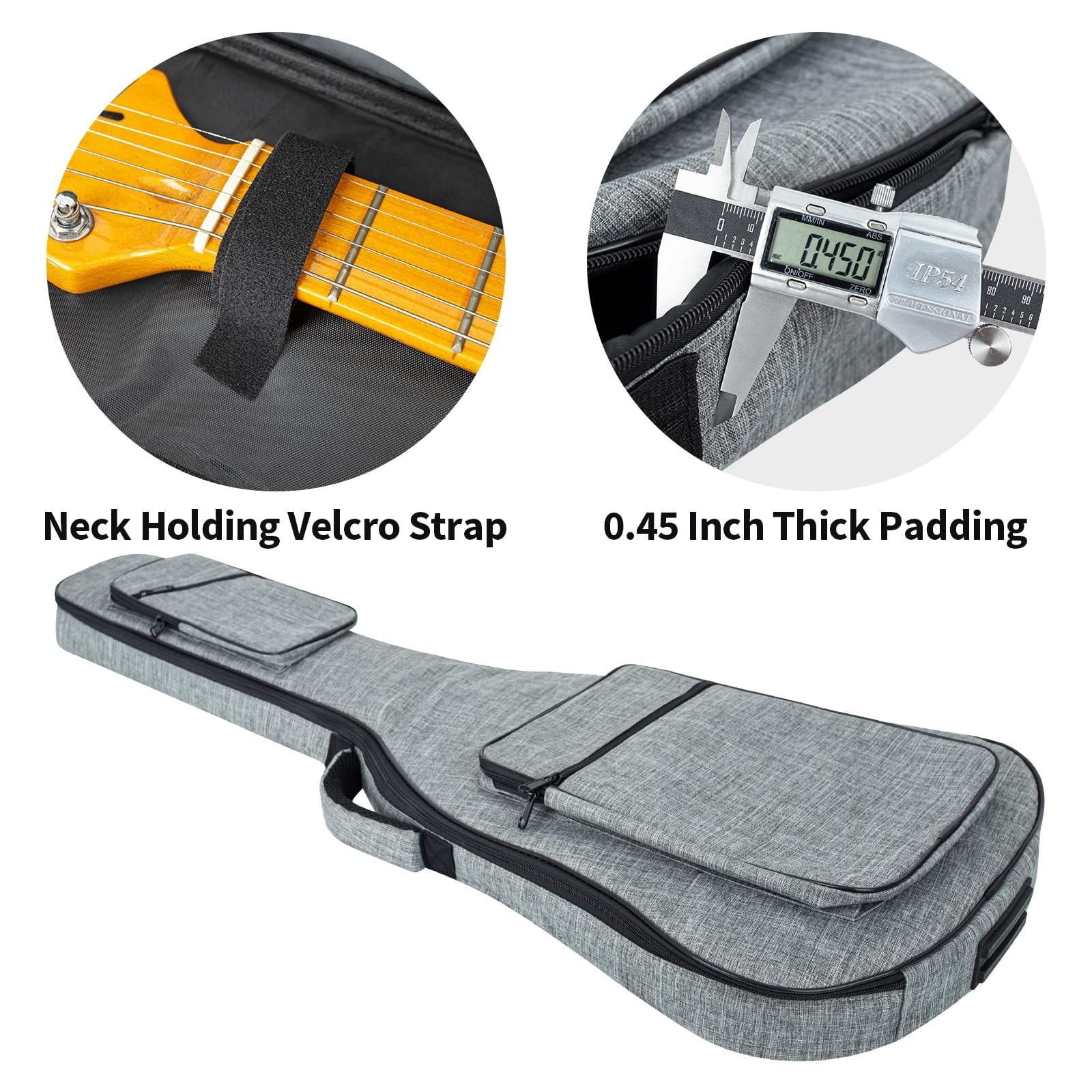 39 Inch Electric Guitar Bag 11mm Padding Waterproof Electric Guitar Case, Ele…