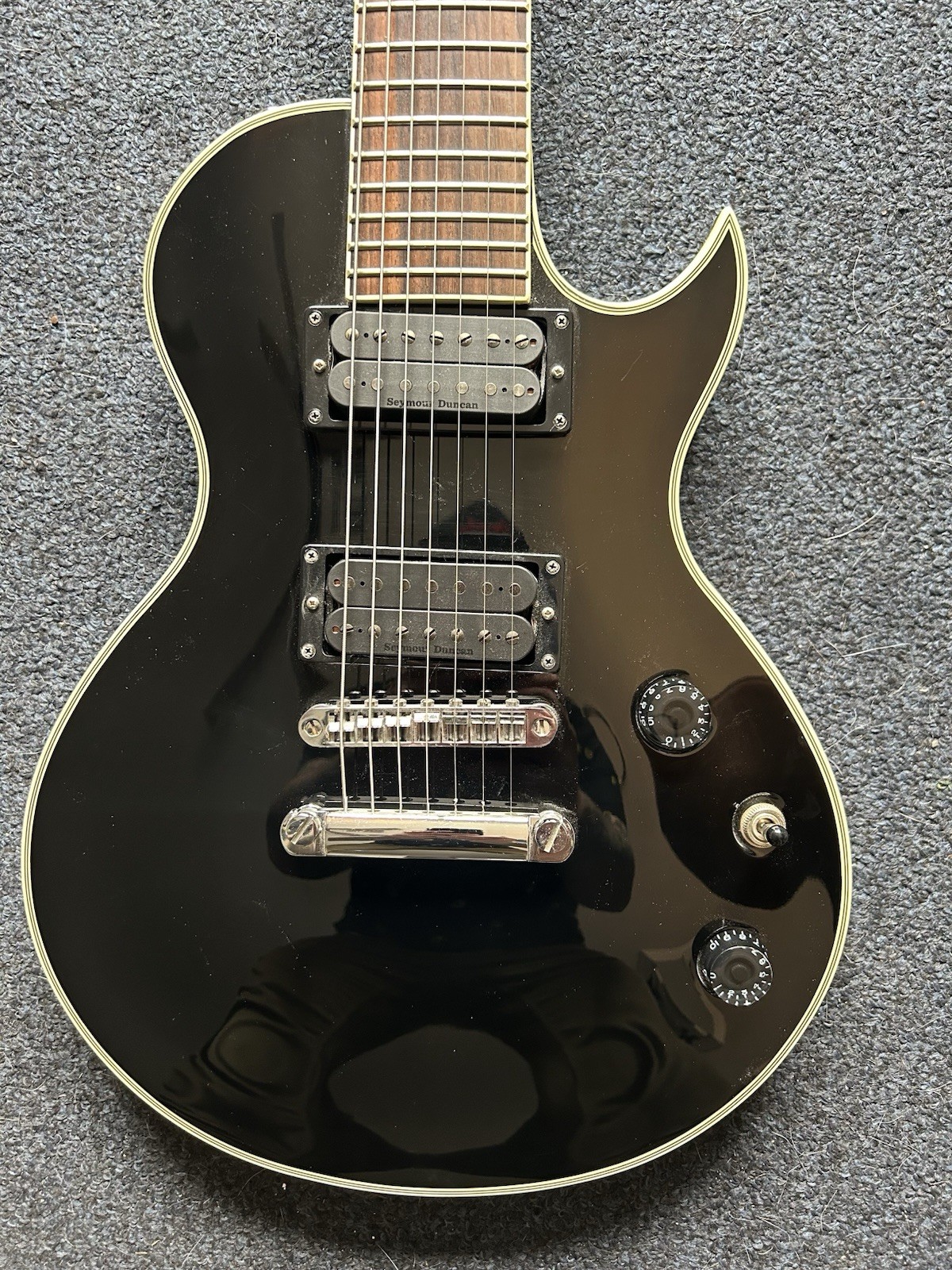 Ibanez AR307 Artist Series 7-String Elec Guitar Black w/ Duncan Nazgûl Pickups!