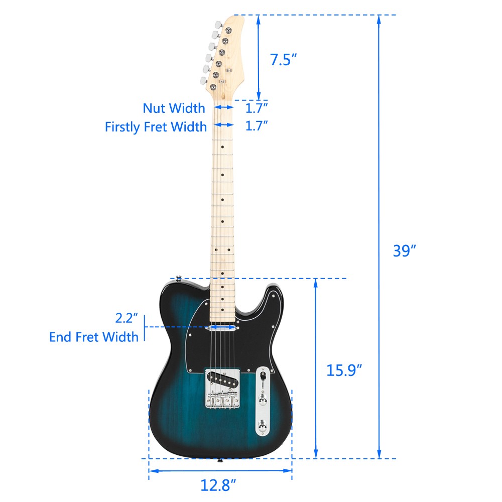 GTL 39″ 6 Strings Electric Guitar Bag for Beginner